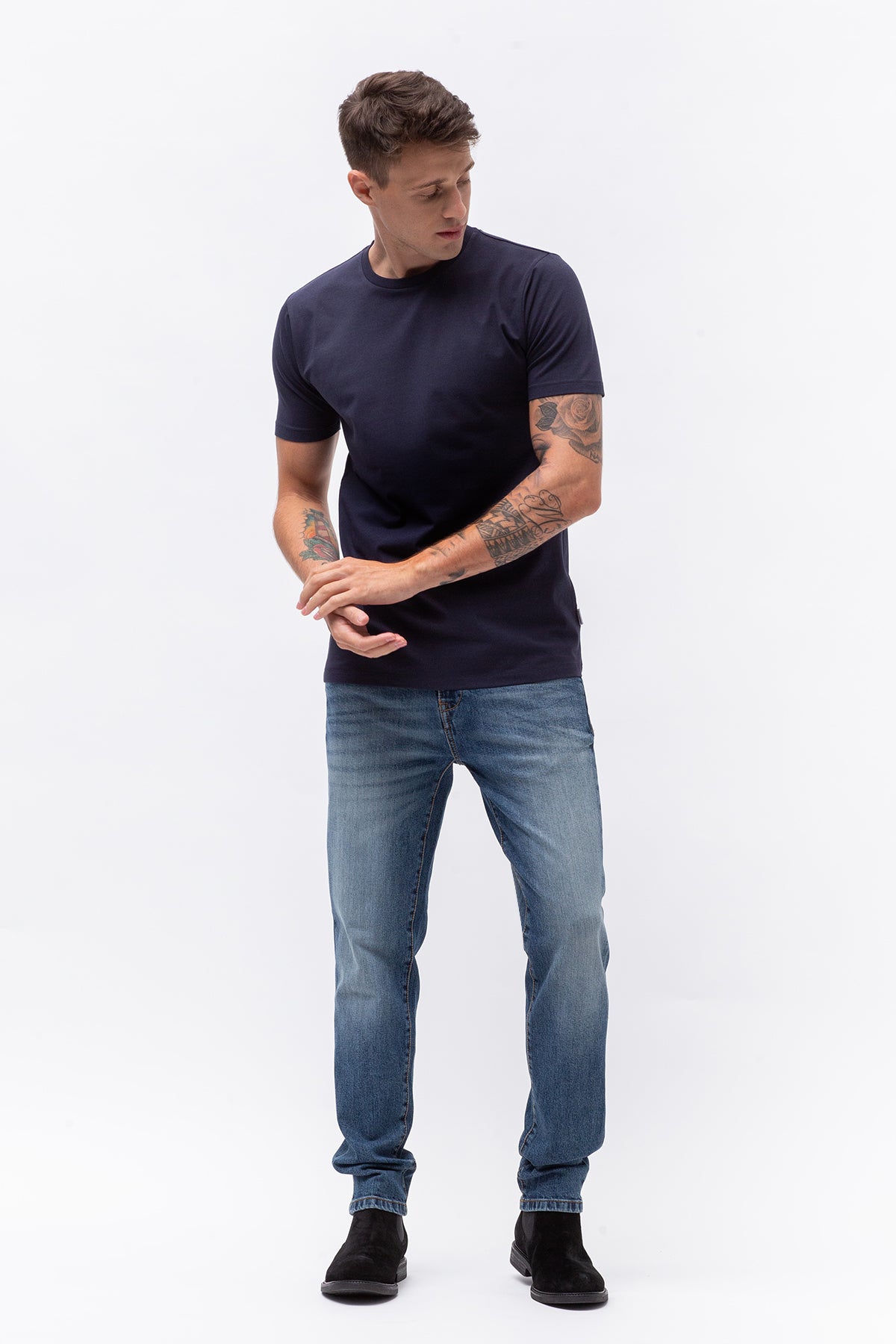 T-shirt basic bielastica