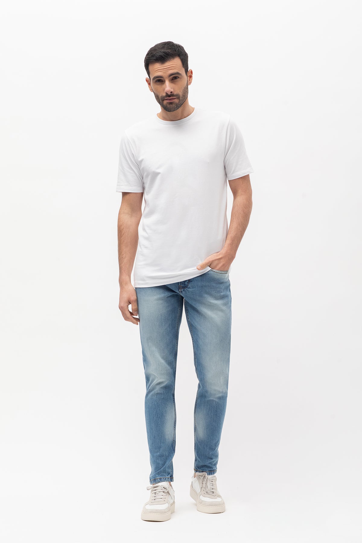 T-shirt basic bielastica