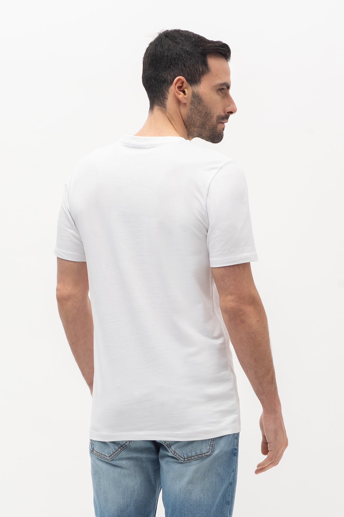 T-shirt basic bielastica