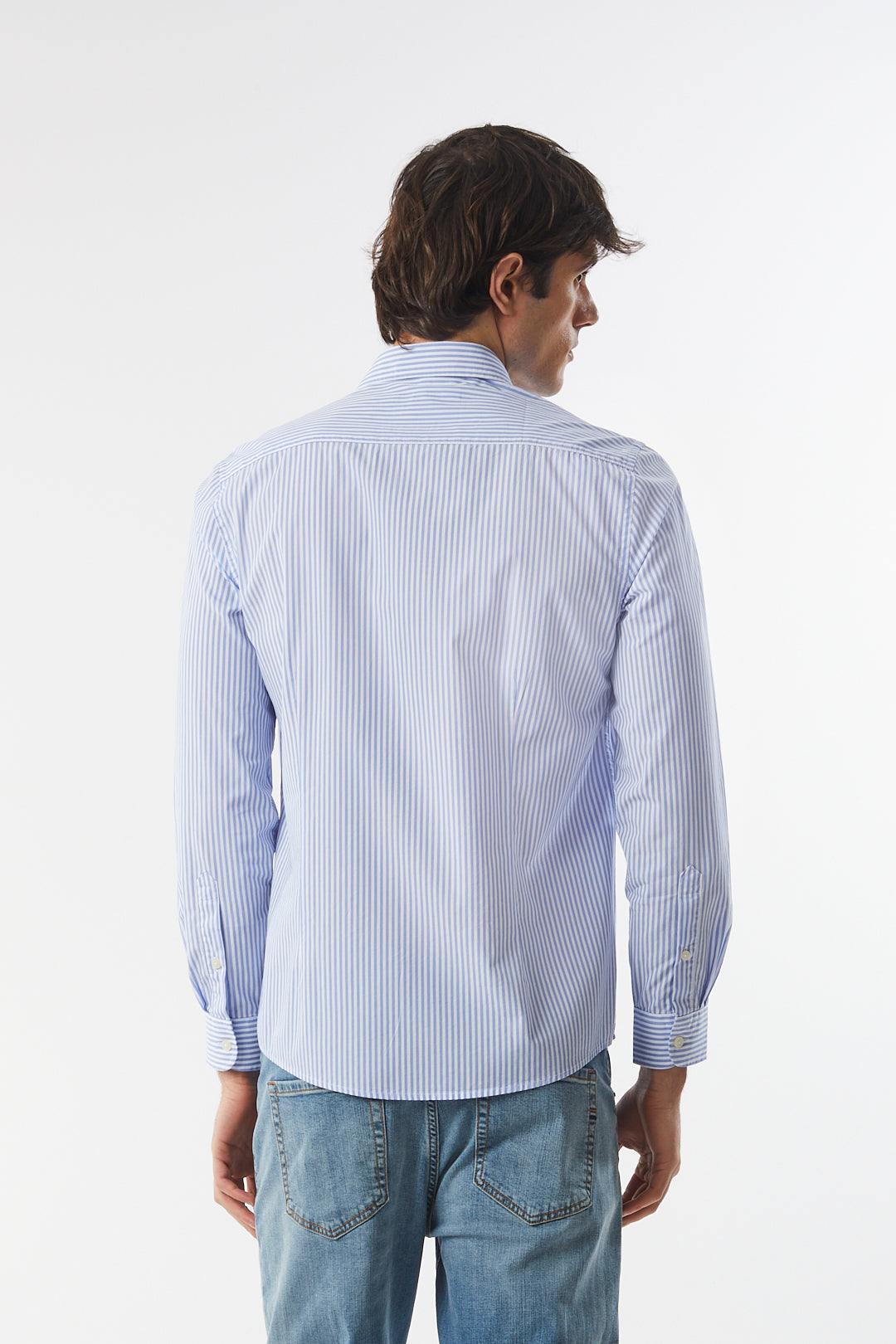 Camicia comfort fit a righe verticali sottili