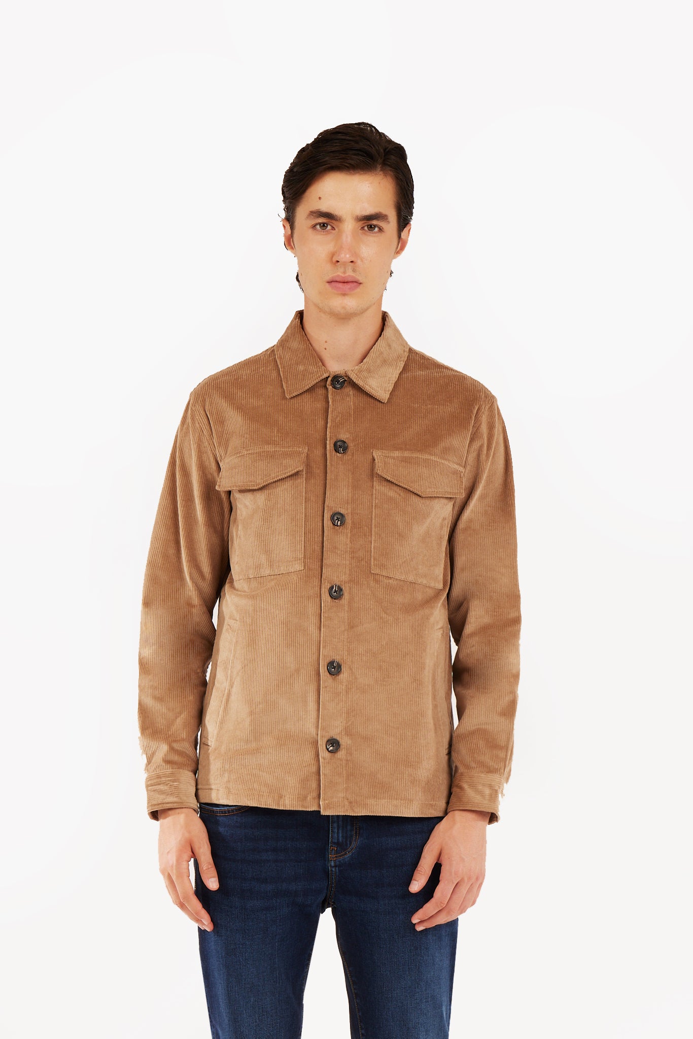 Overshirt con doppia tasca