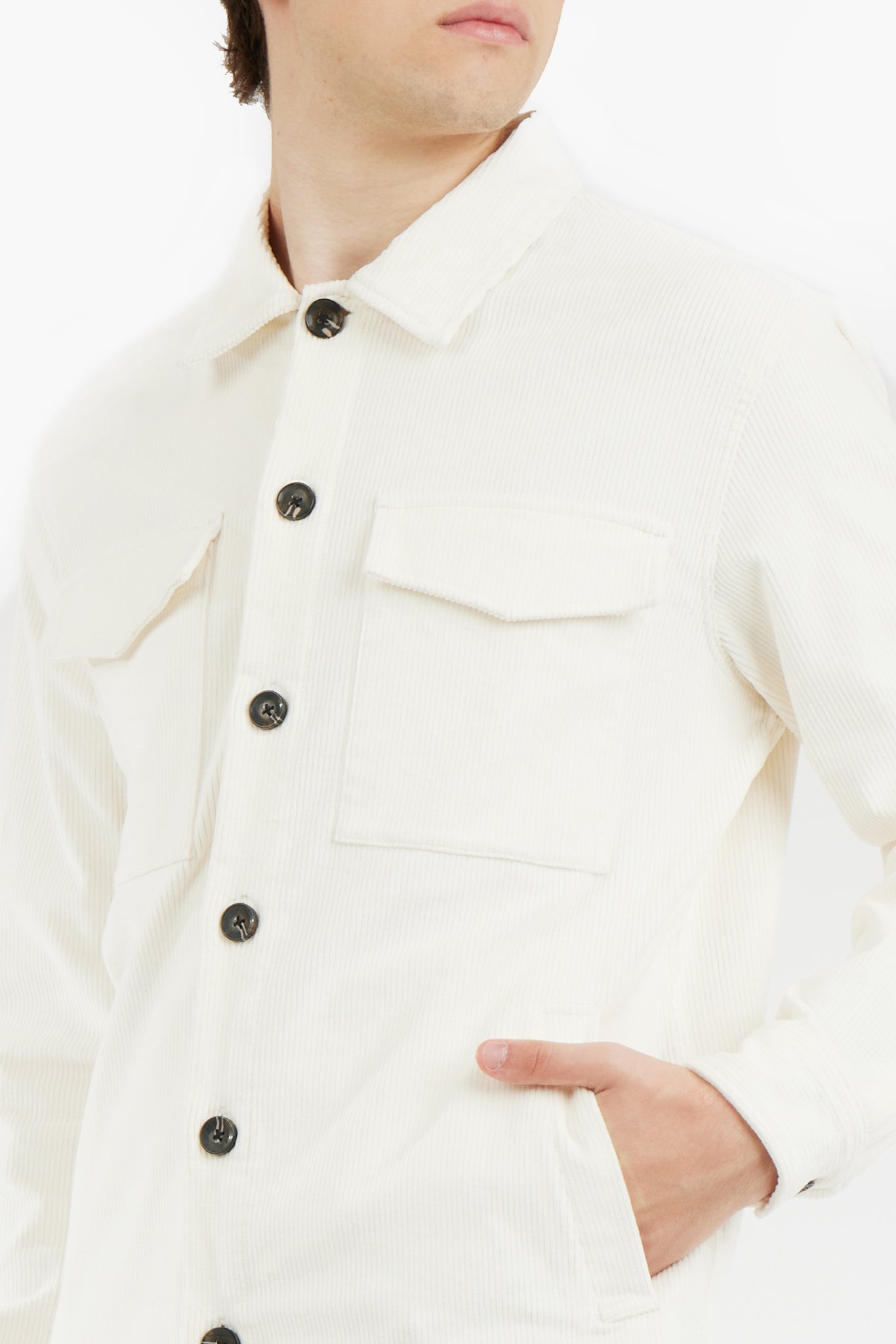 Overshirt con doppia tasca