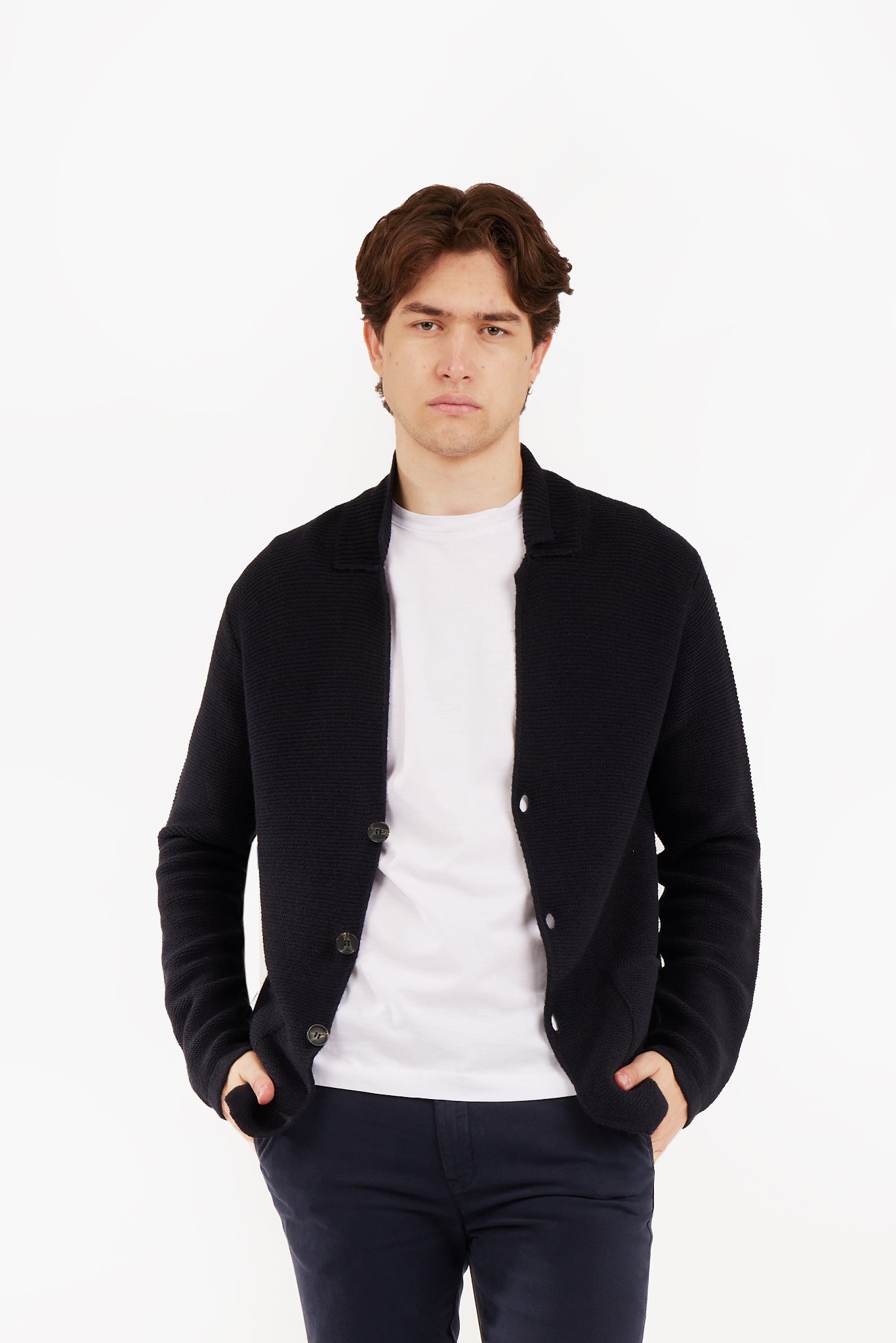 Giacca in maglia misto lana