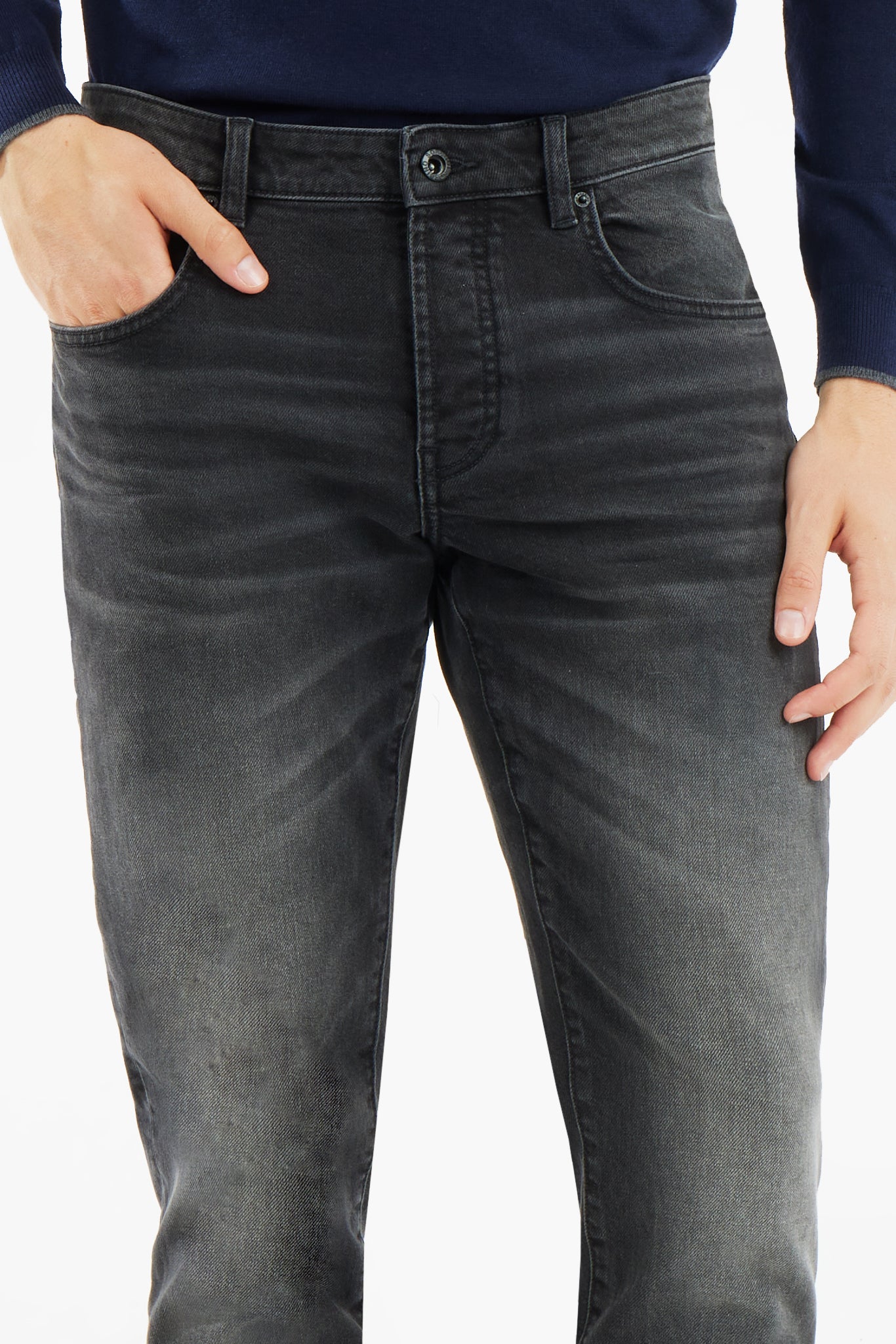 Jeans 5 tasche slim fit grigio