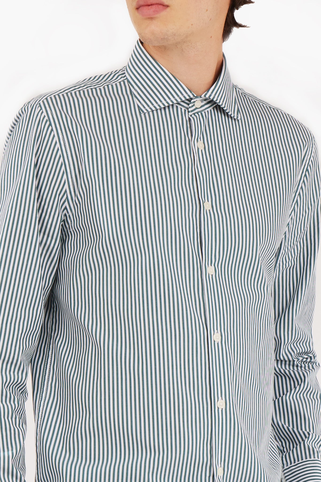 Camicia comfort fit a righe verticali sottili