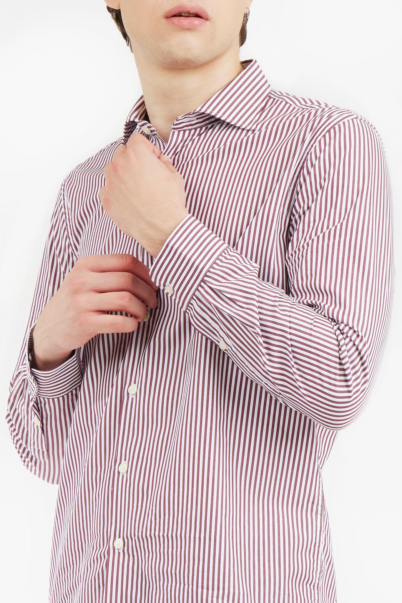 Camicia comfort fit a righe verticali sottili