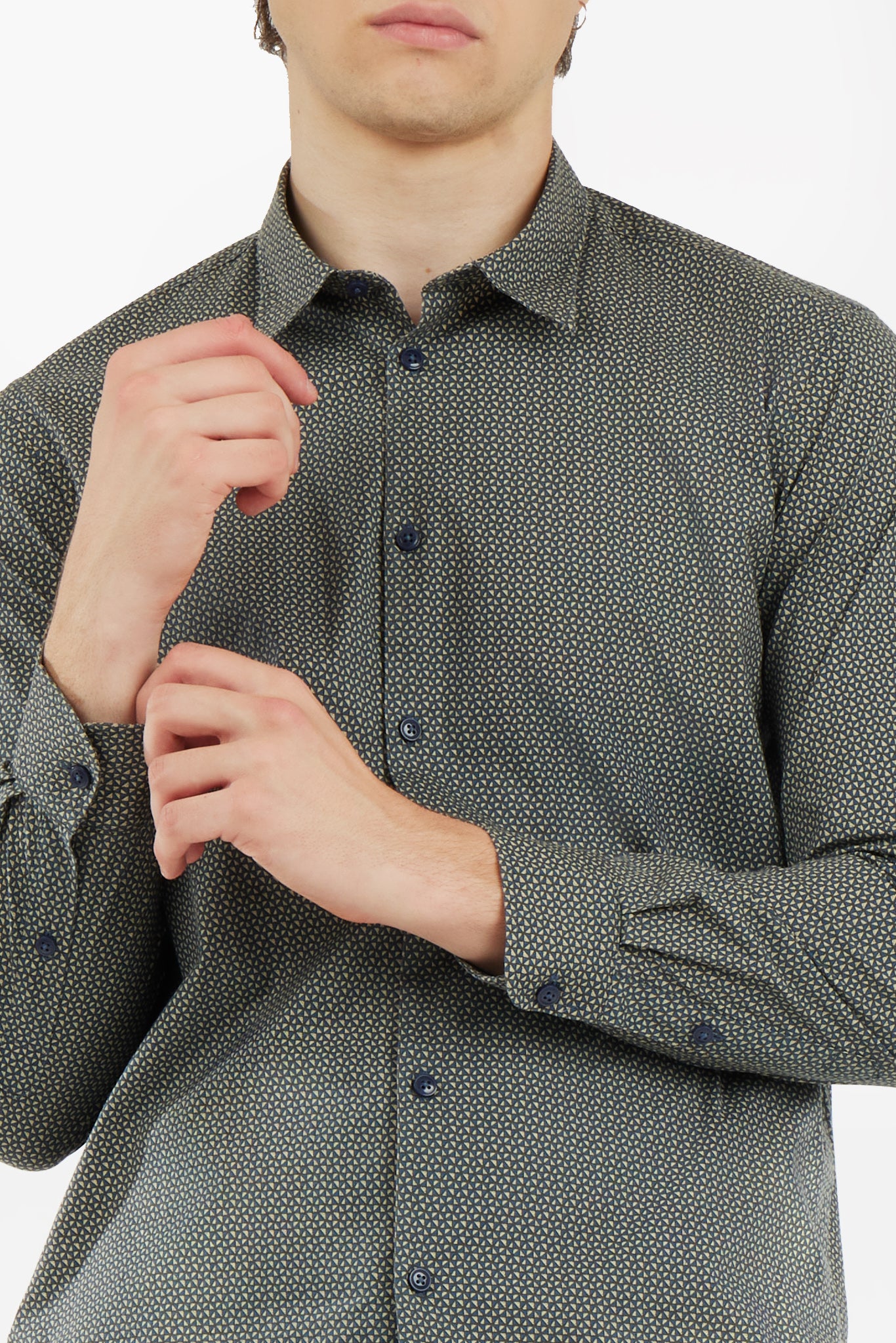 Camicia regular fit microfantasia