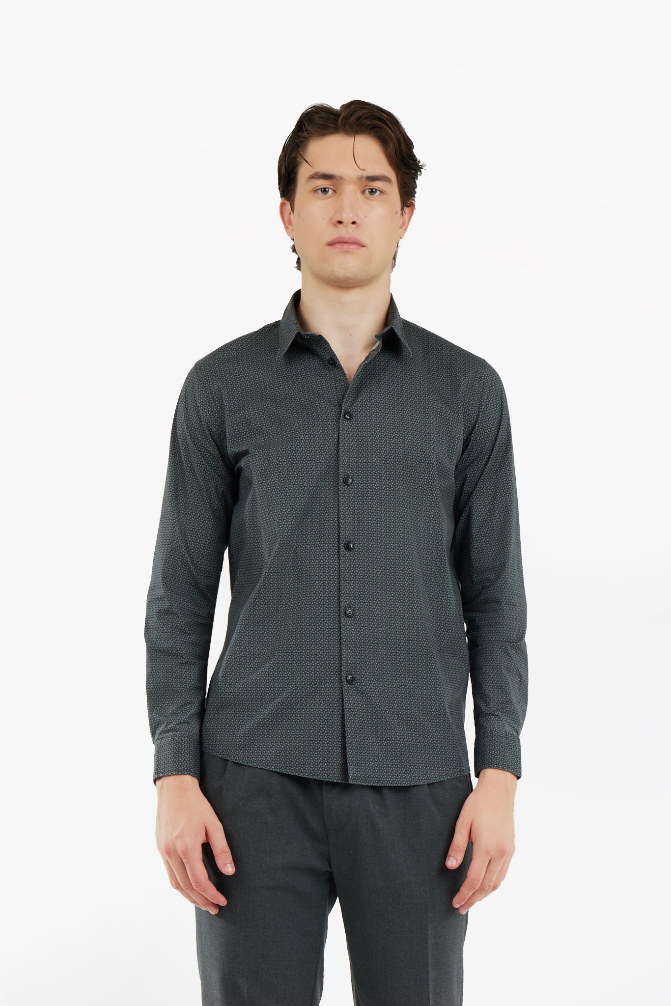 Camicia regular fit microfantasia