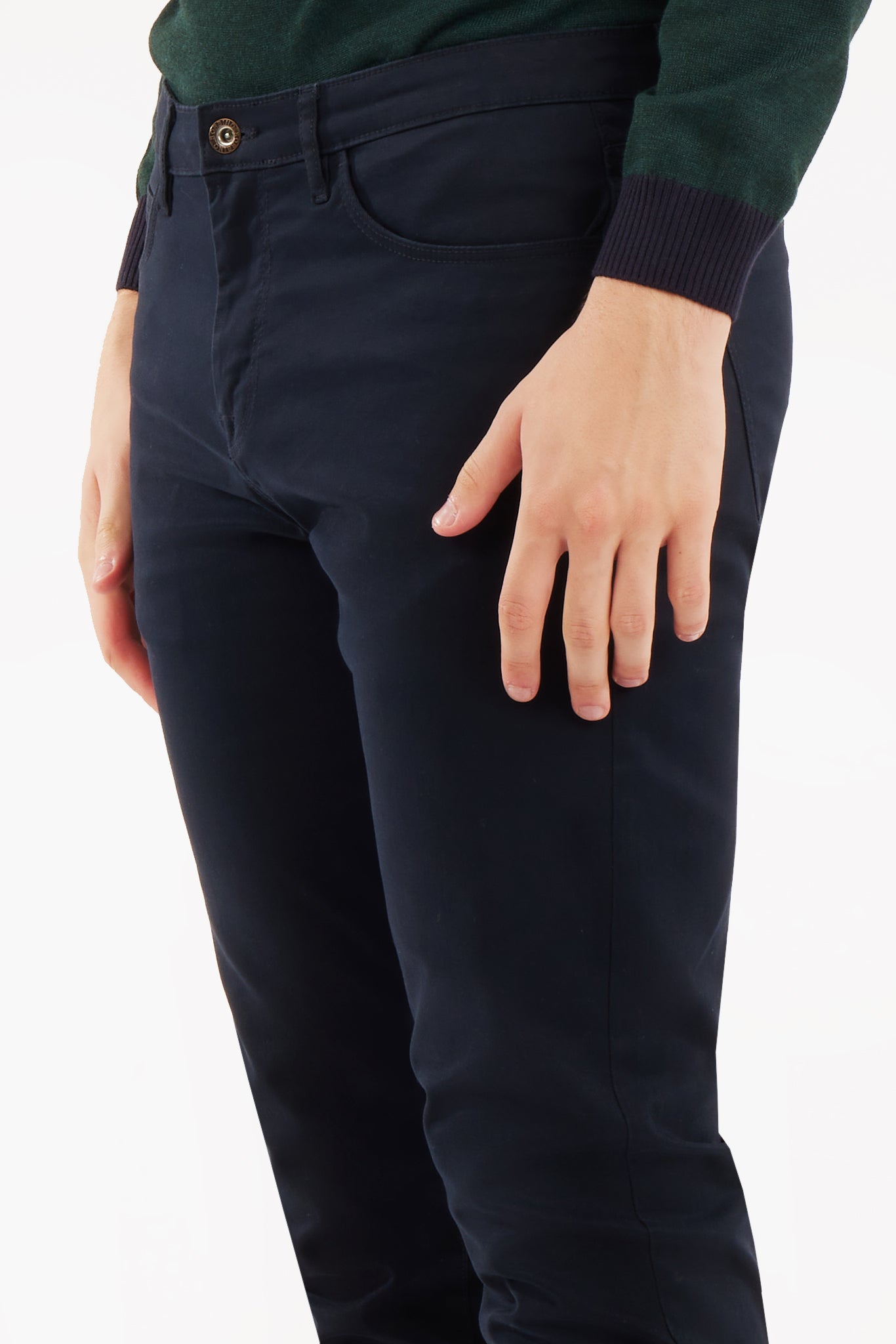 Basic regular fit 5 pocket trousers