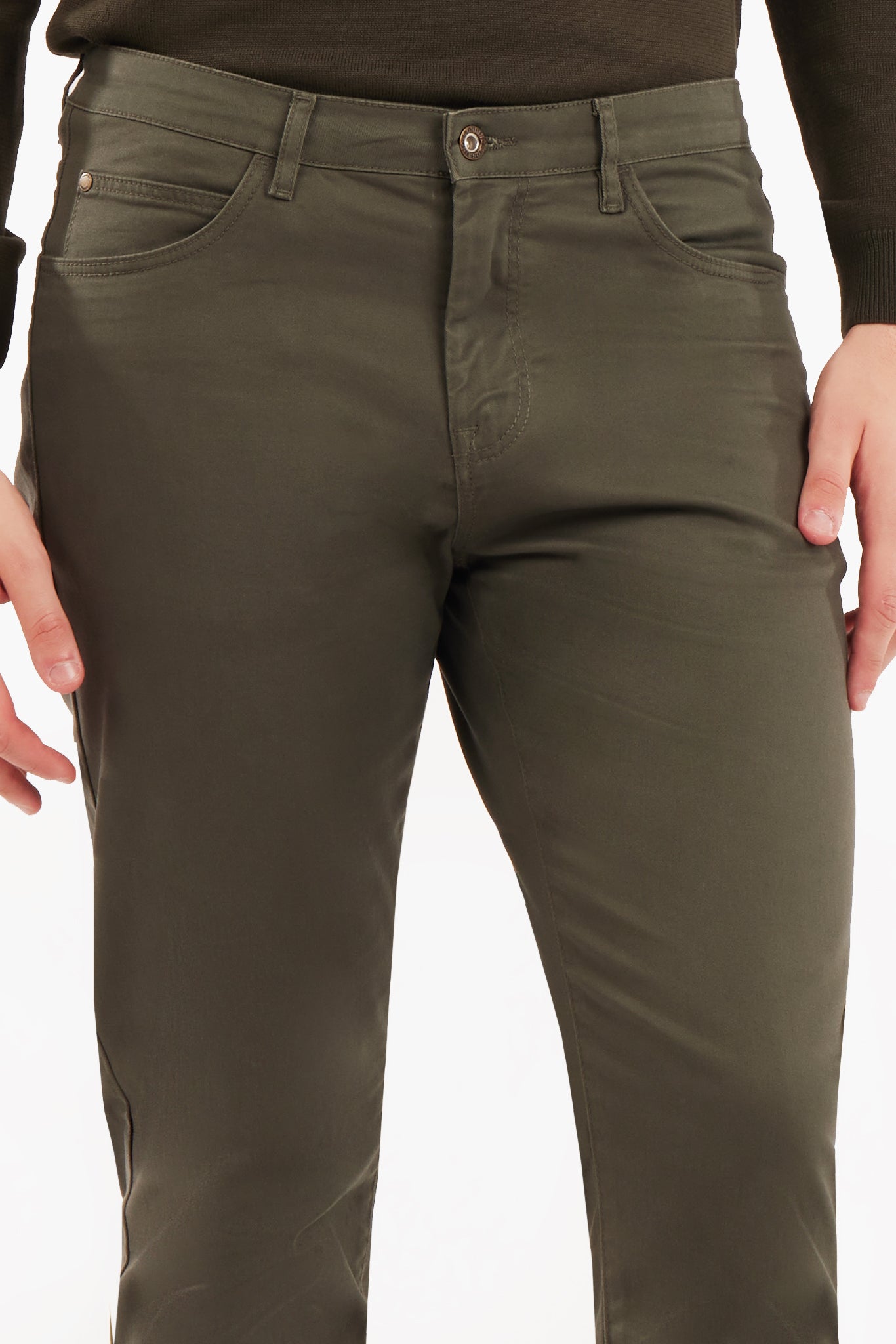 Basic regular fit 5 pocket trousers