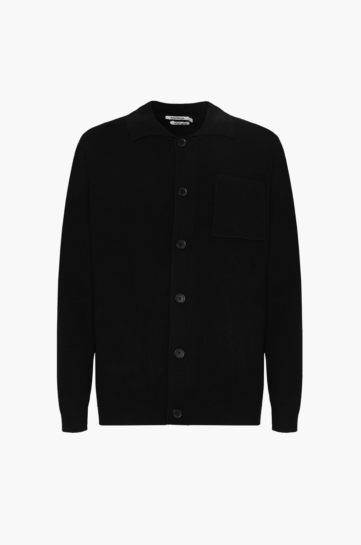 Cardigan collo camicia misto lana
