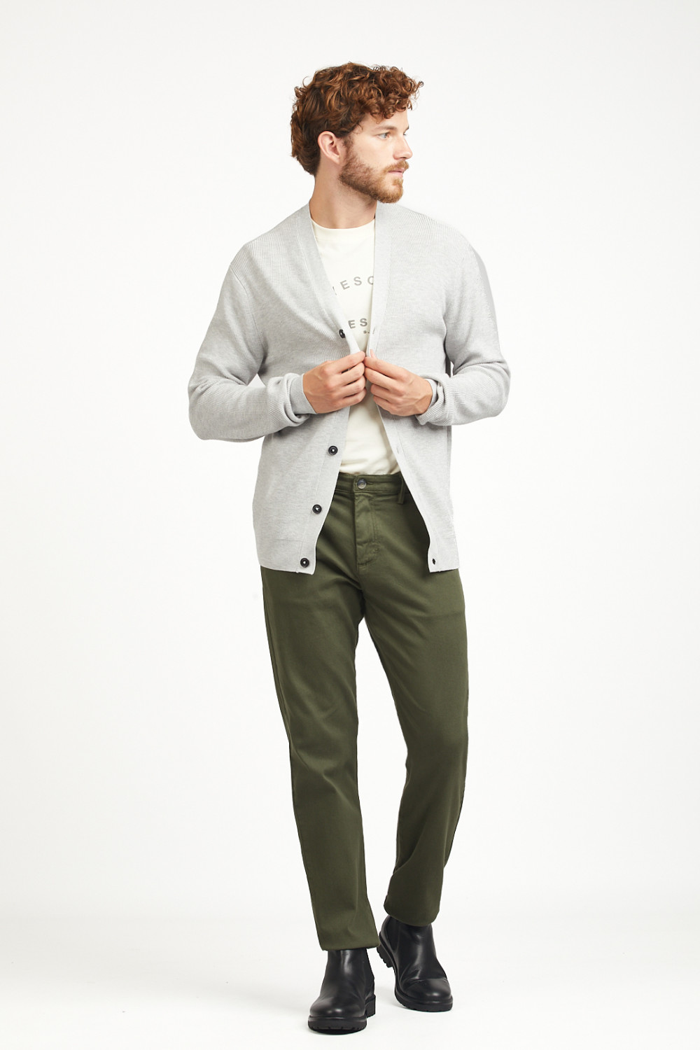 Pantaloni chinos slim fit armaturati