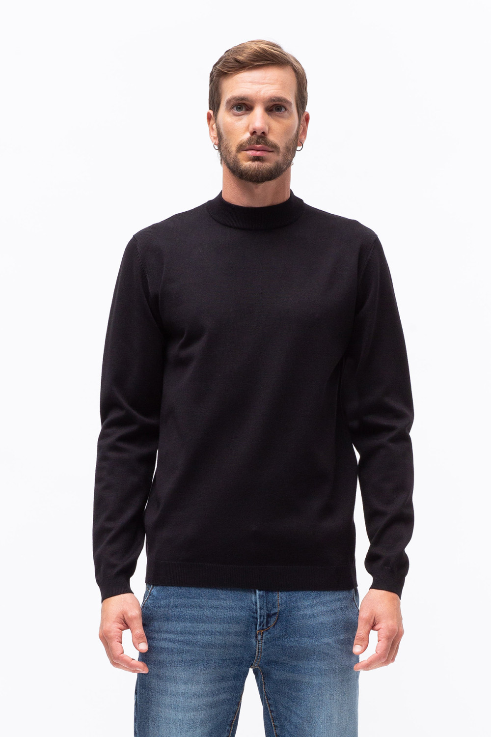 Pullover con trama melange