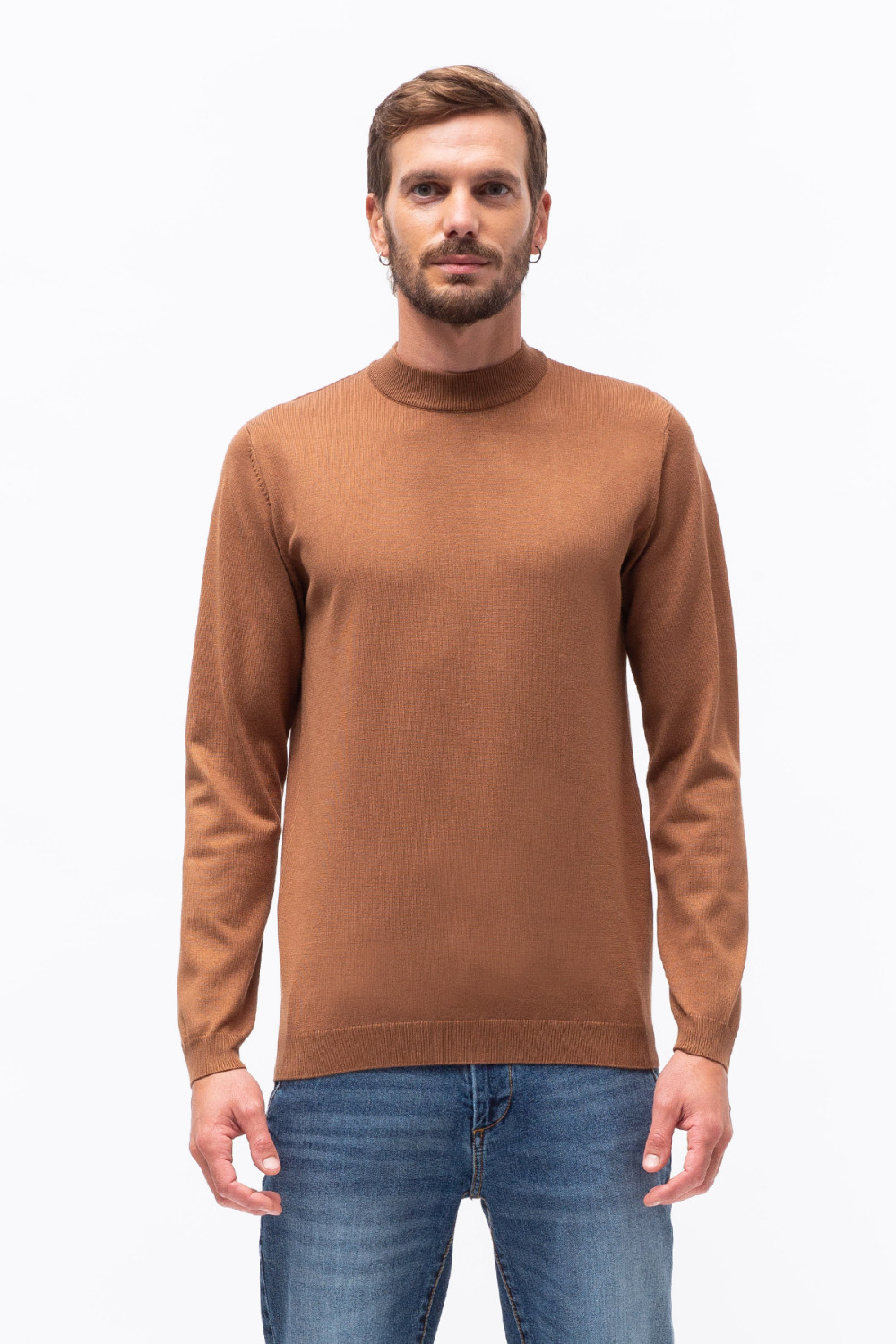 Pullover con trama melange