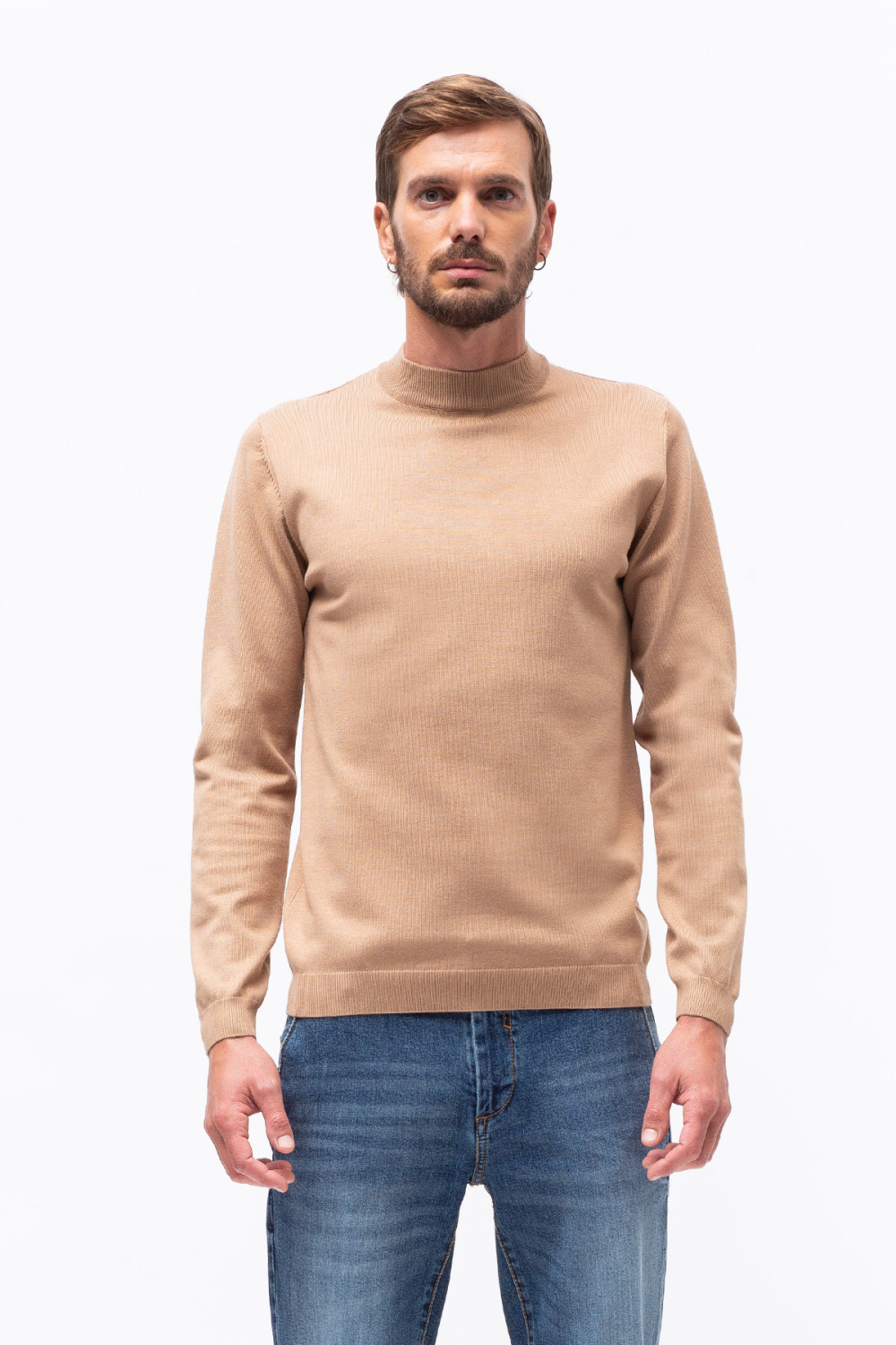 Pullover con trama melange