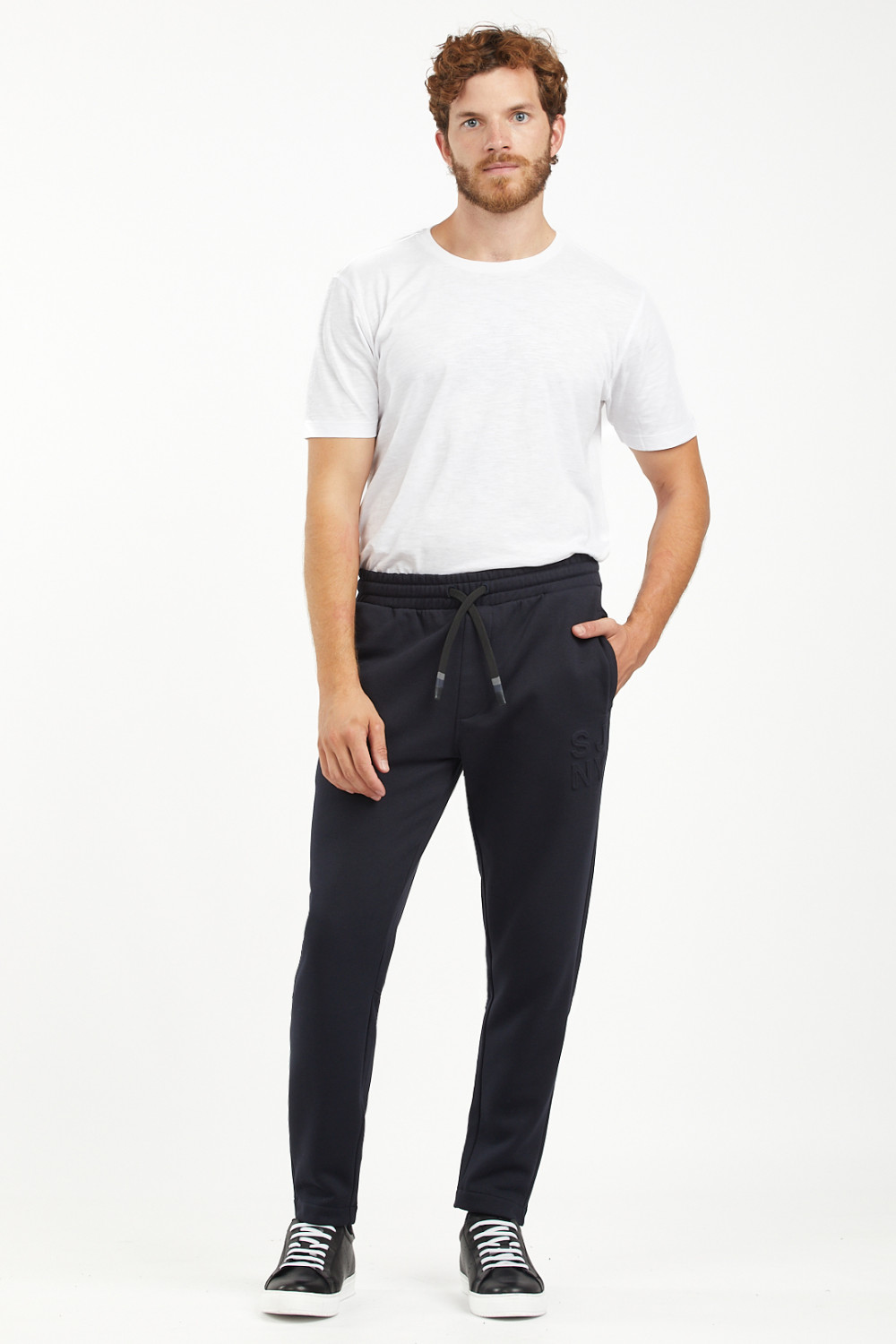 Pantaloni jogger con stampa rilievo