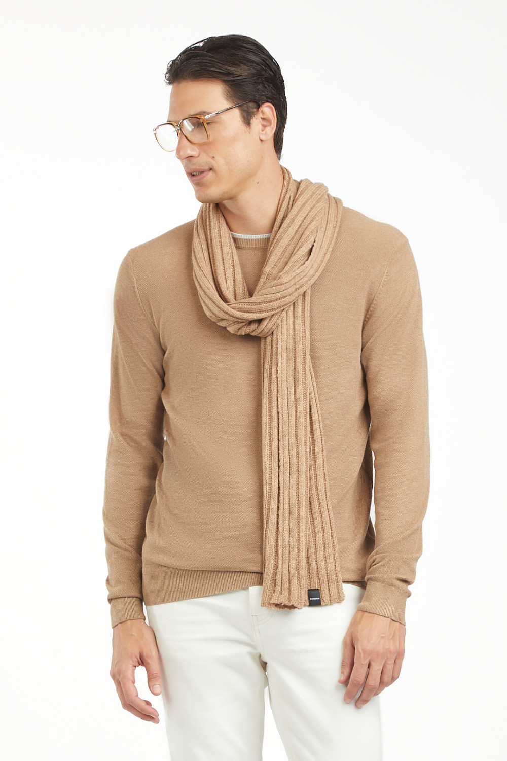 Pullover effetto doppia maglia con struttura