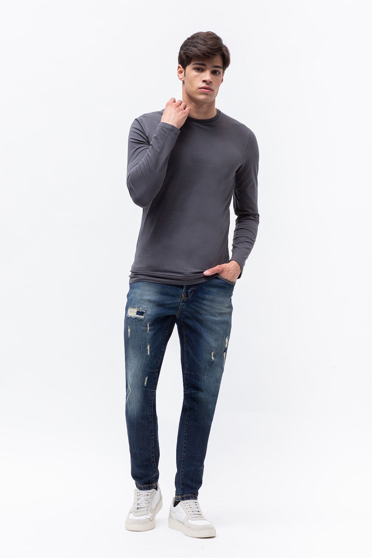 Maglia girocollo manica lunga
