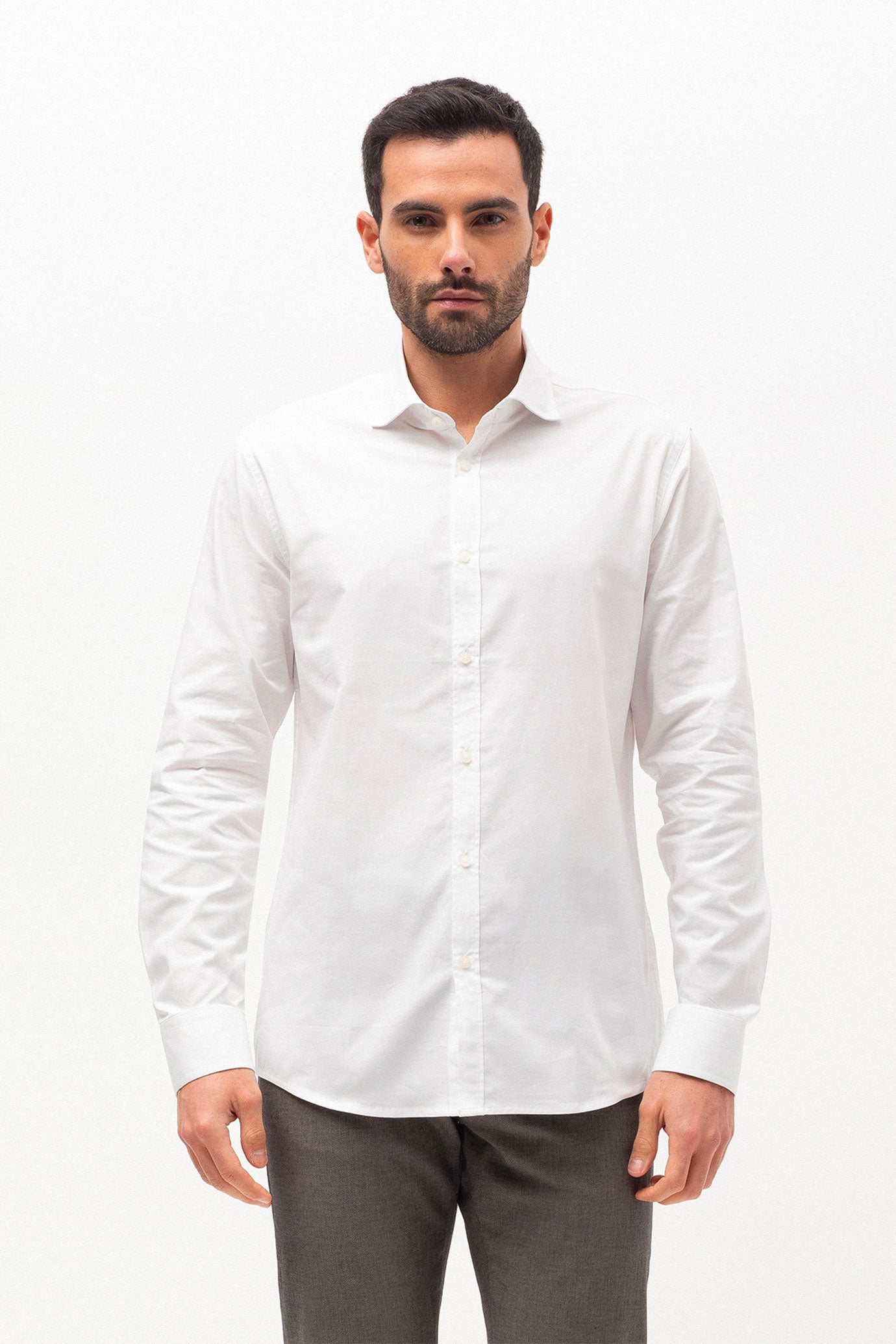 Camicia regular fit oxford|Colore:Bianco