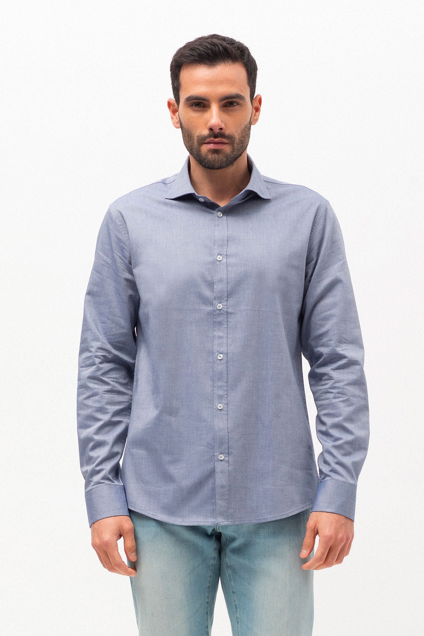 Camicia regular fit oxford|Colore:Blu