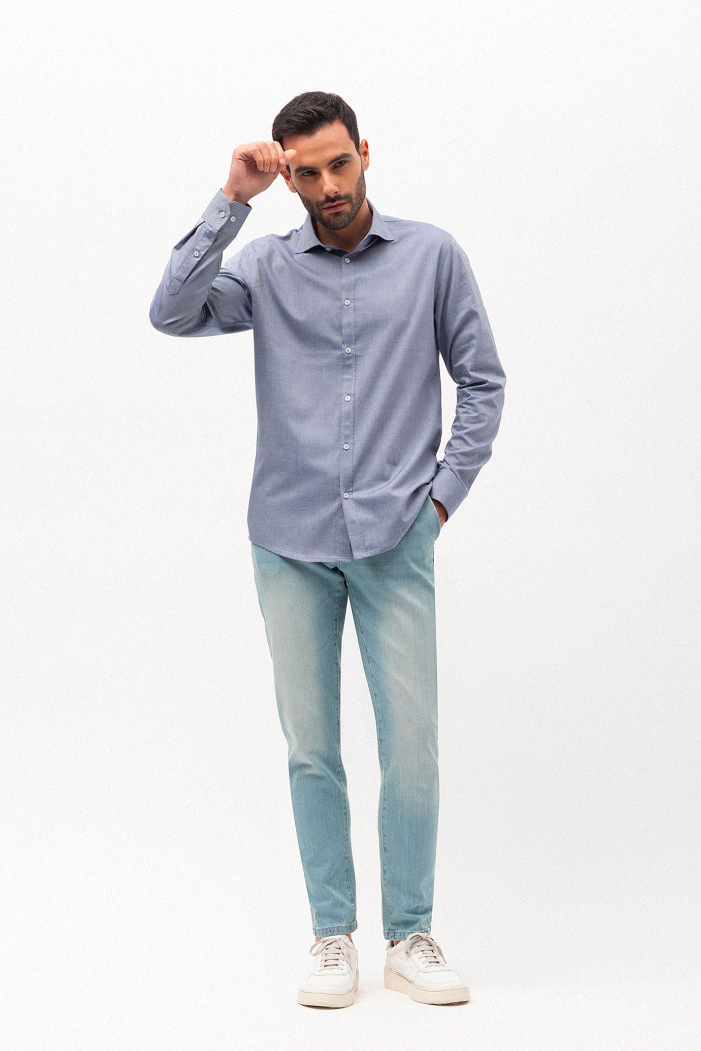 Camicia regular fit oxford|Colore:Blu