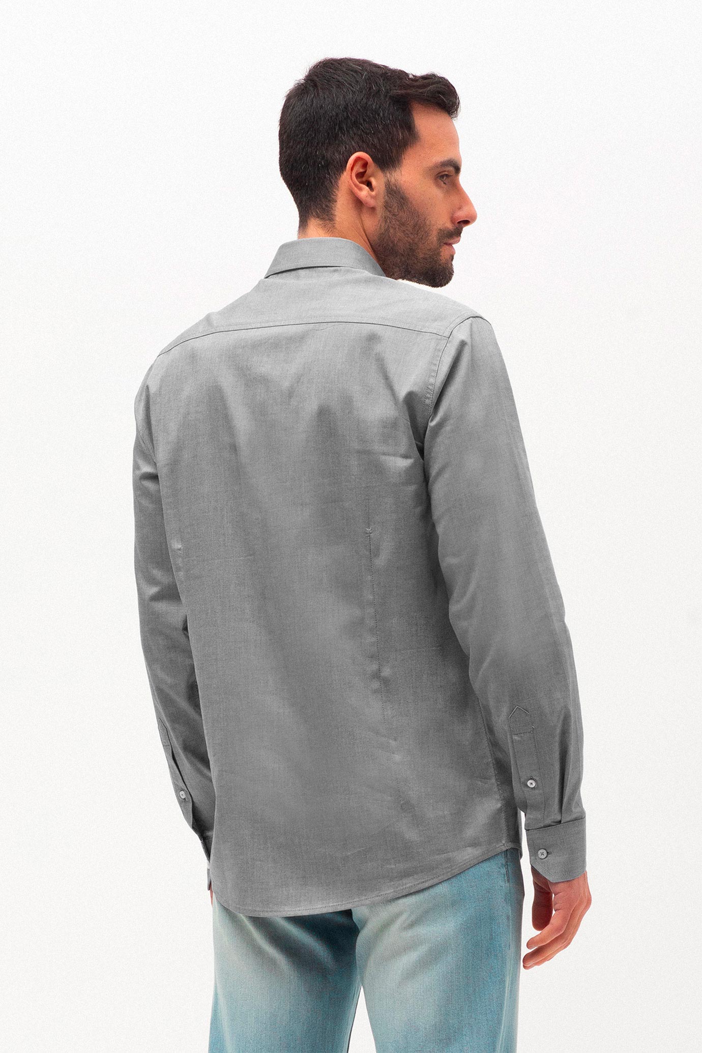 Camicia regular fit oxford|Colore:Grigio