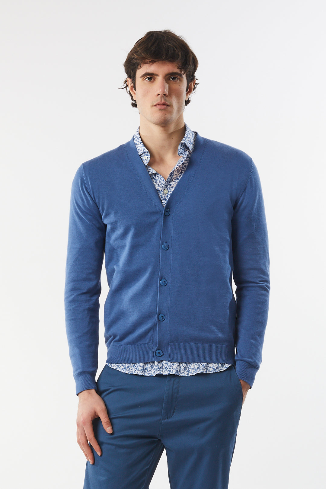 Cardigan in cotone basic