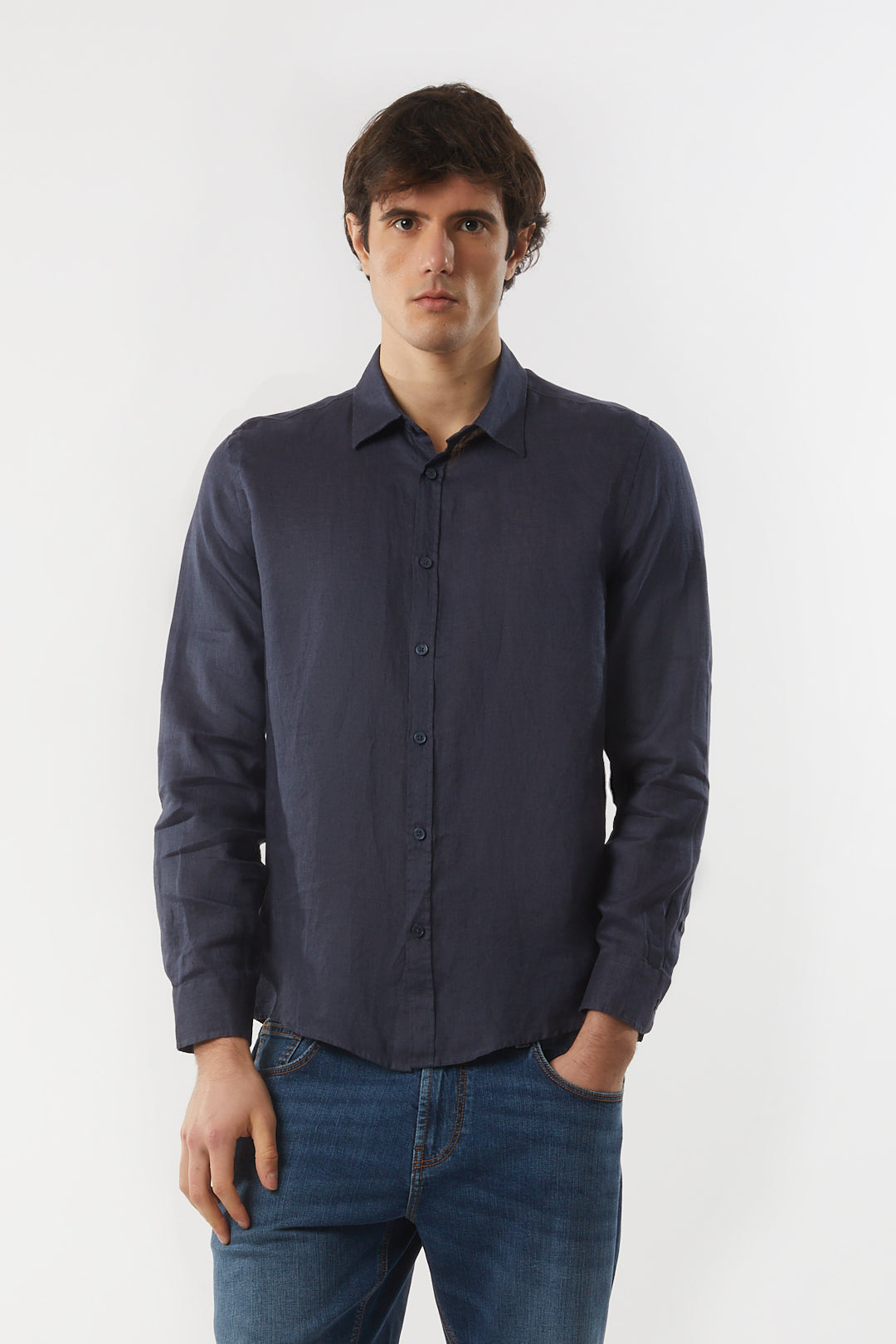 Camicia in lino basic
