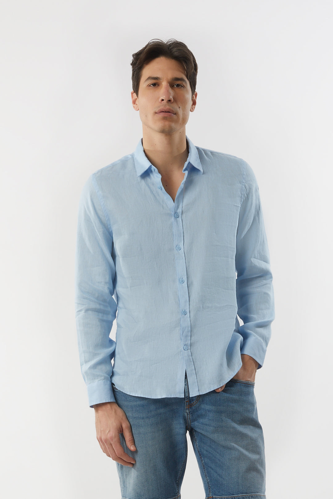 Camicia in lino basic