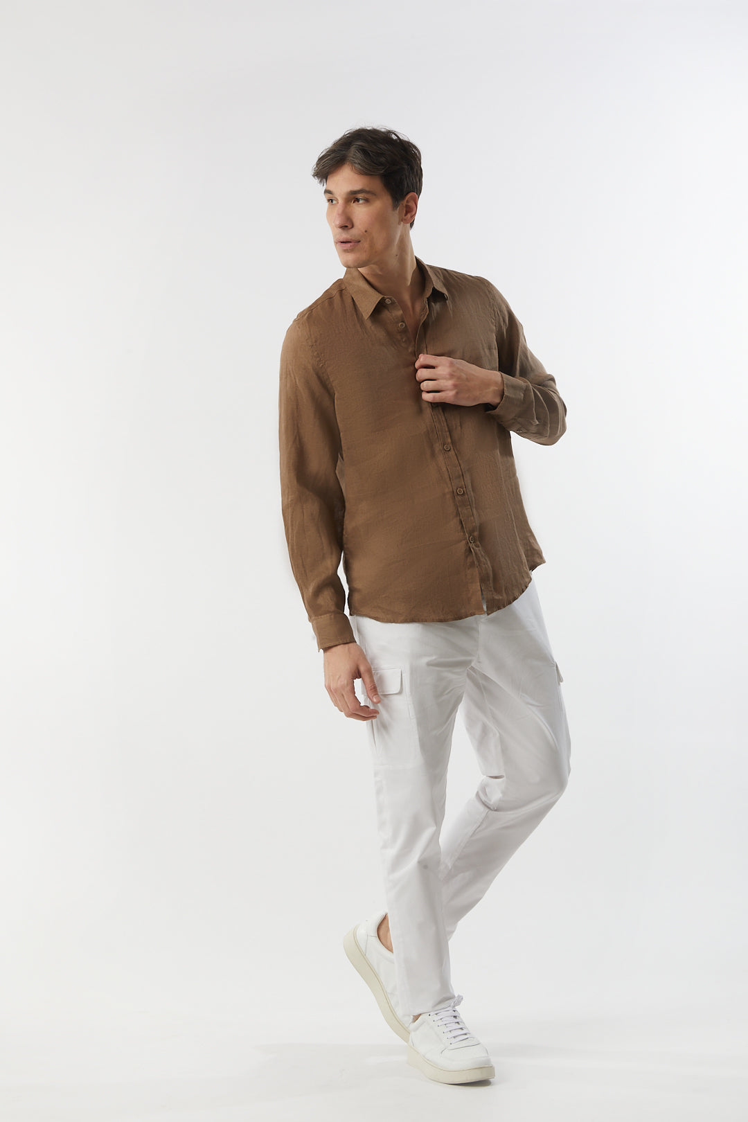 Camicia in lino basic