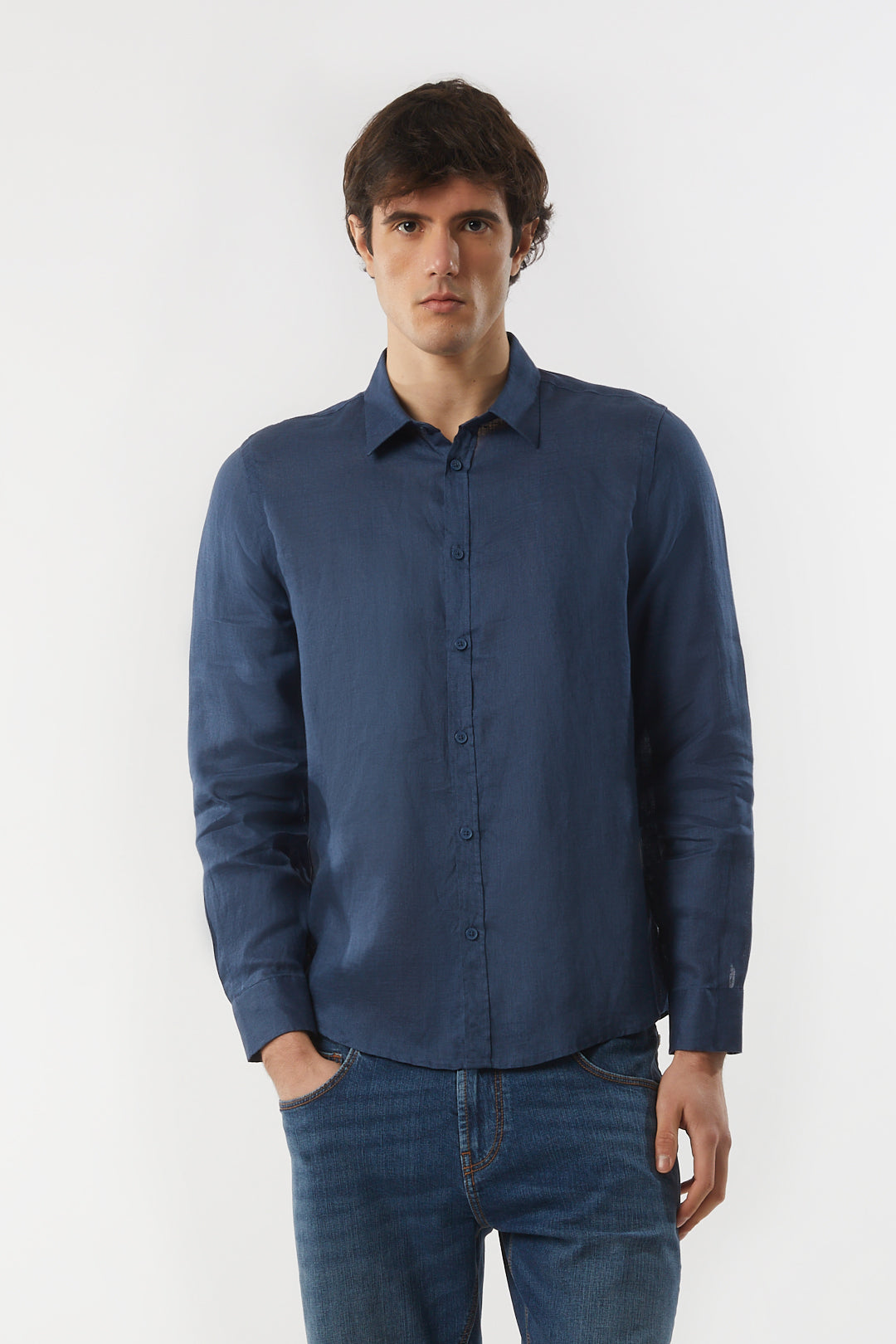 Camicia in lino basic