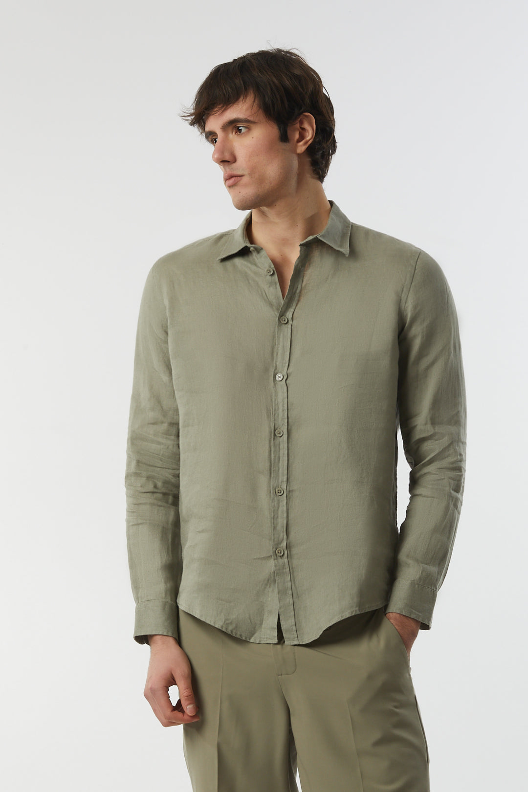 Camicia in lino basic