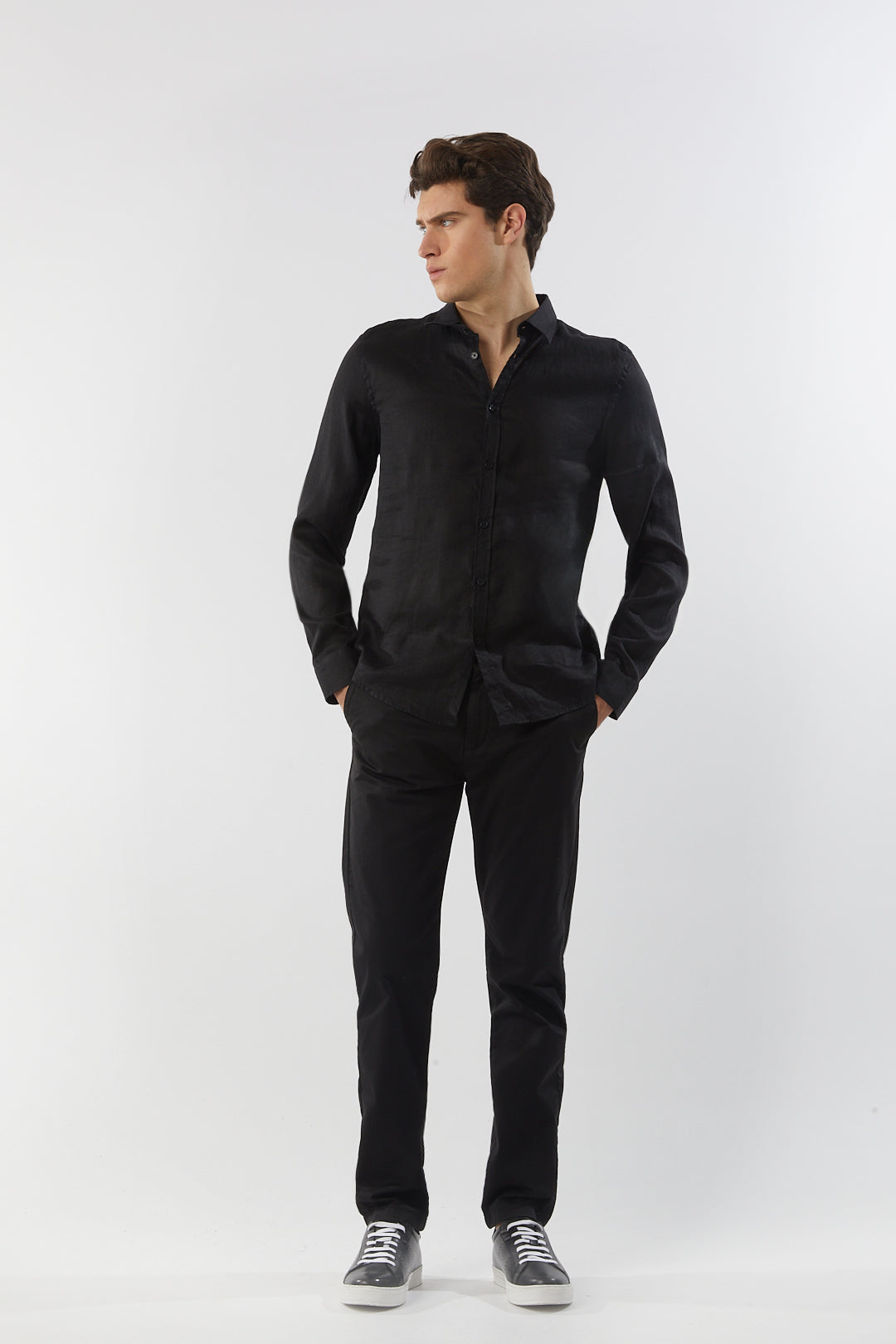 Camicia in lino basic