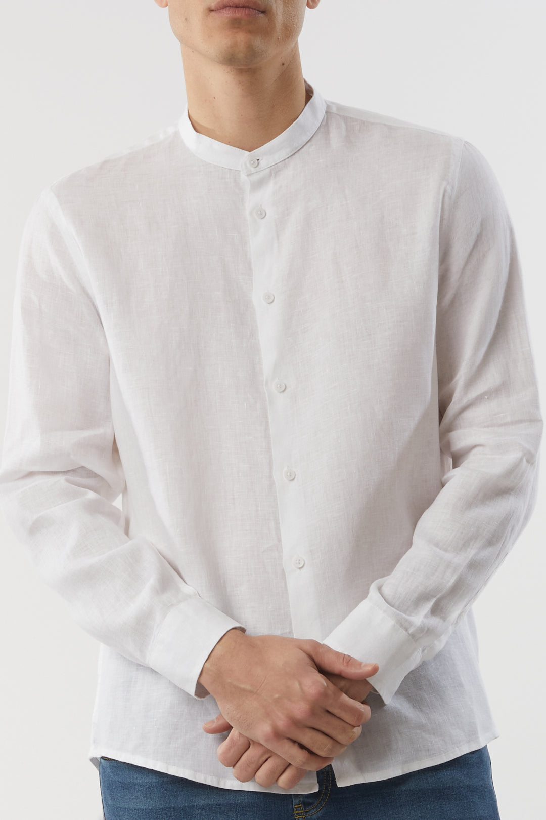Camicia coreana in lino