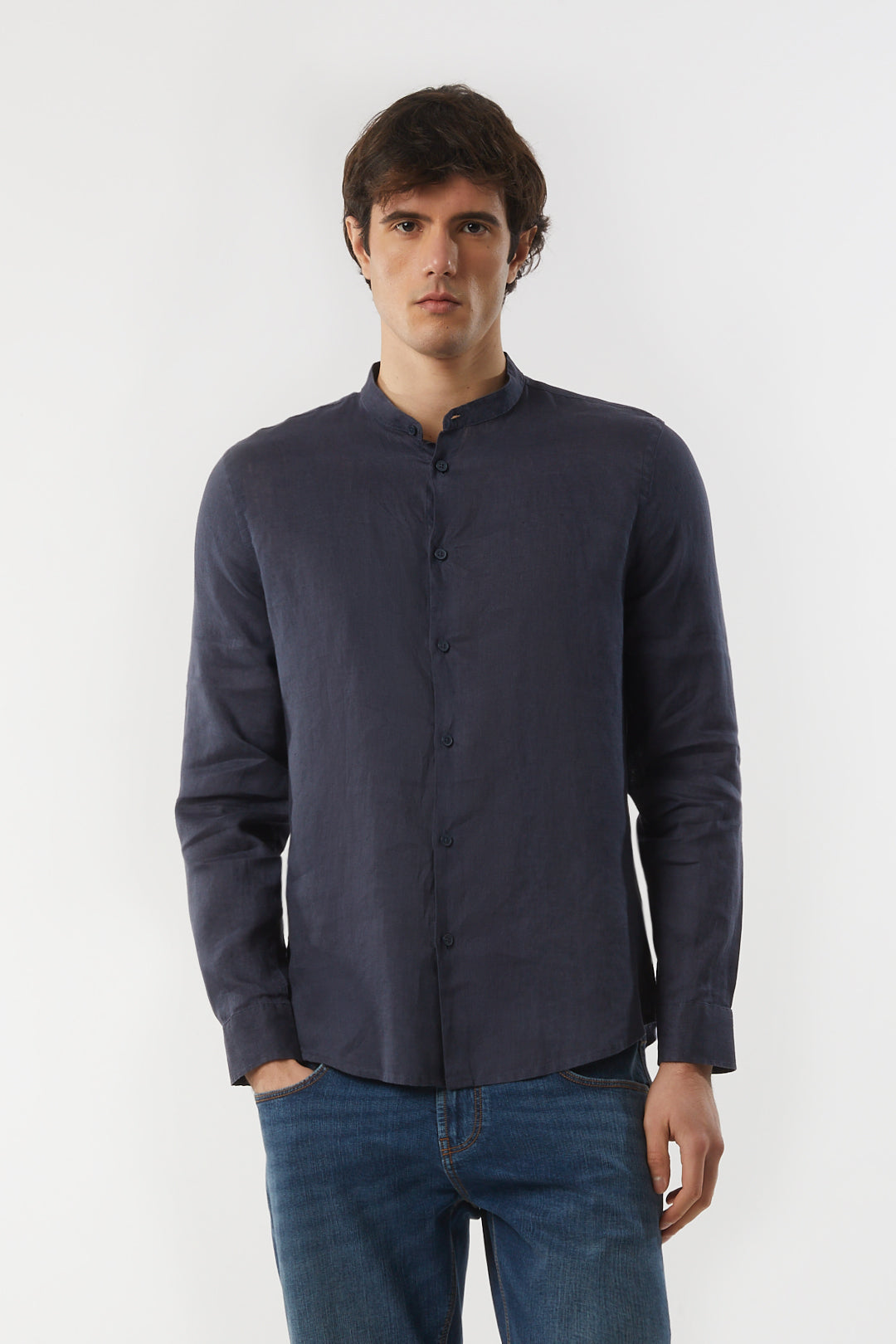 Camicia coreana in lino