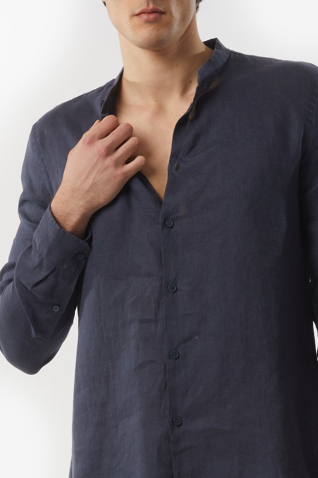 Camicia coreana in lino