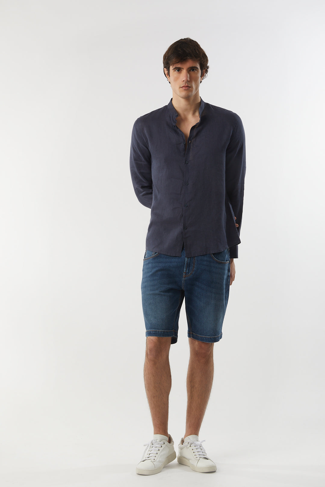 Camicia coreana in lino