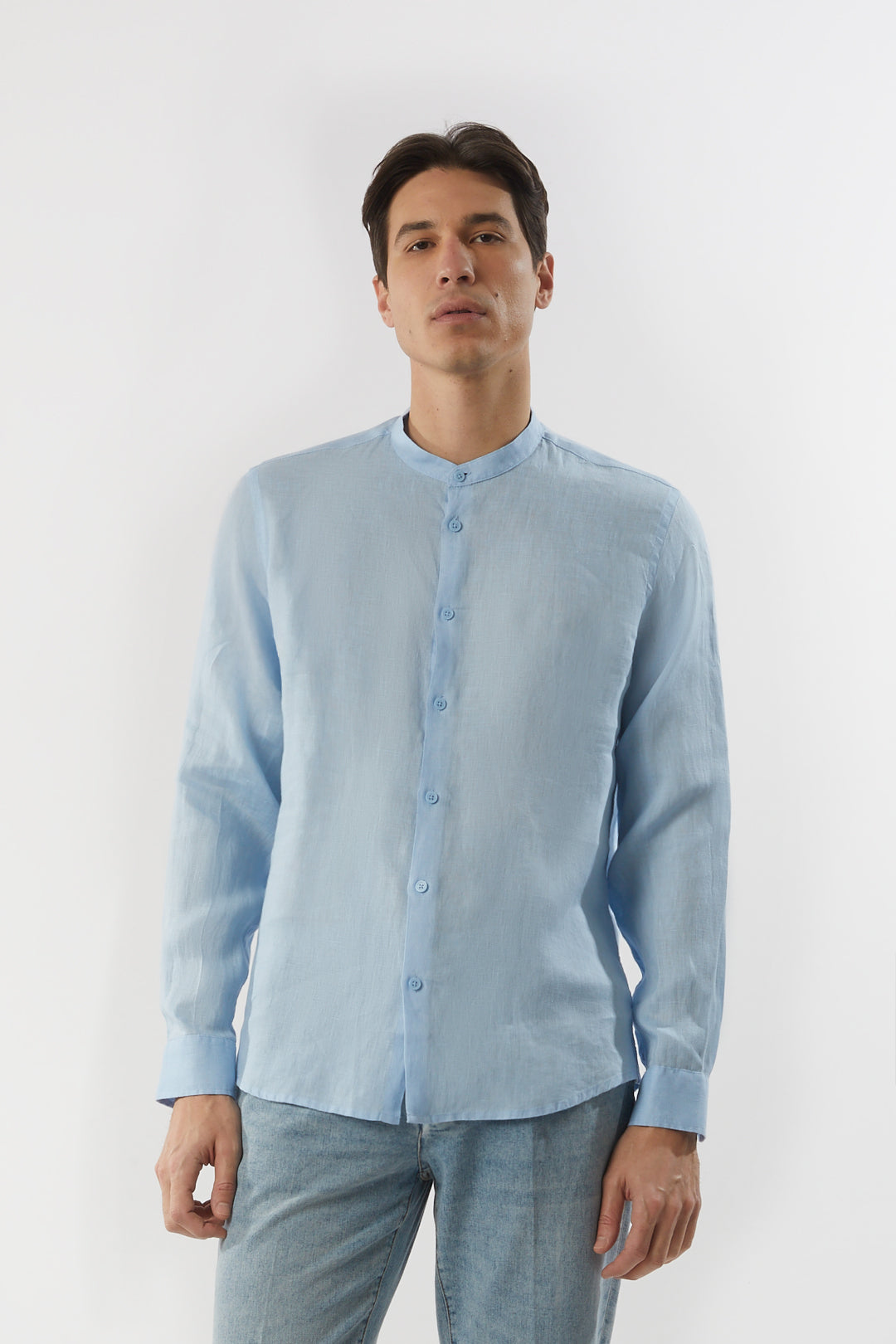 Camicia coreana in lino