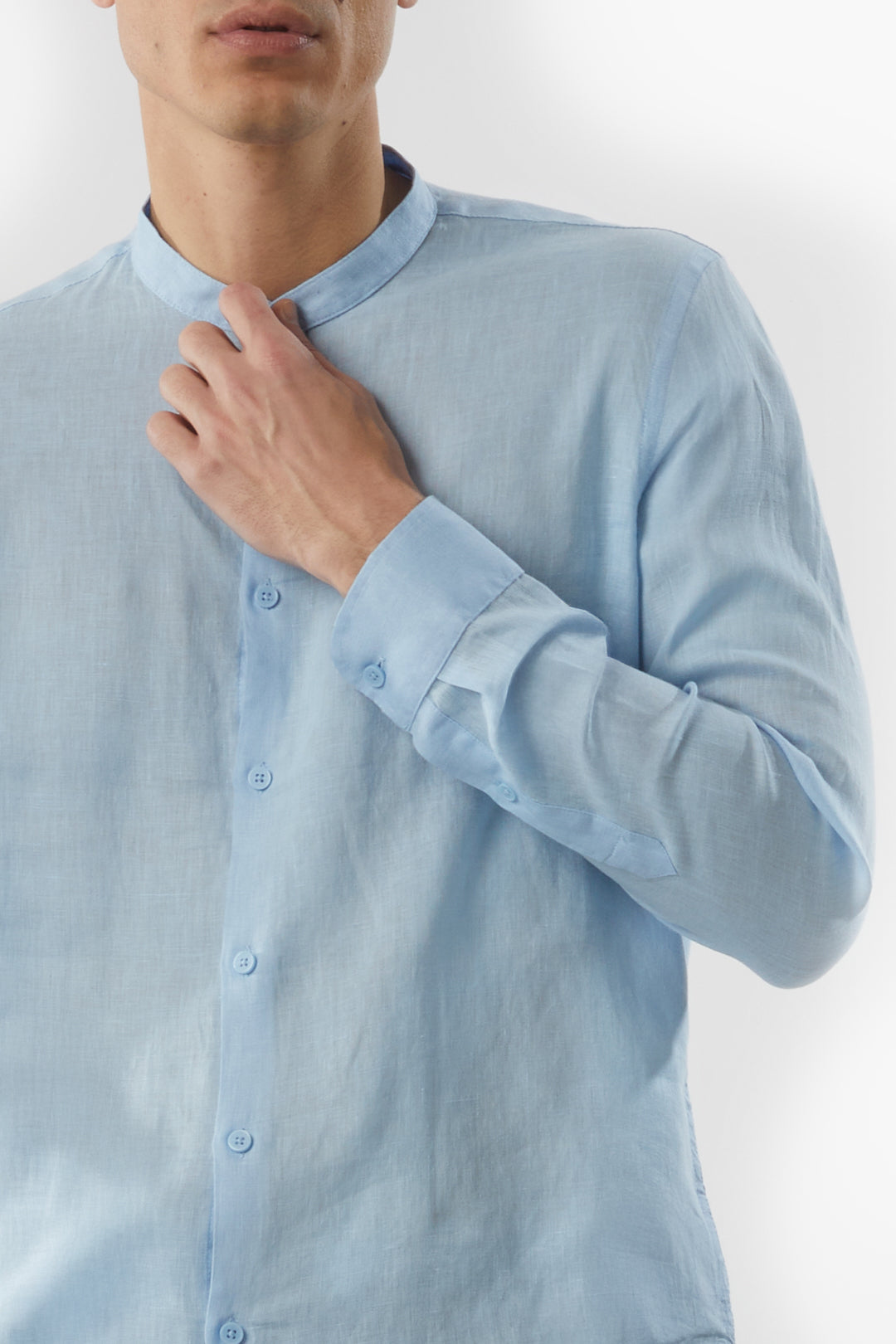 Camicia coreana in lino
