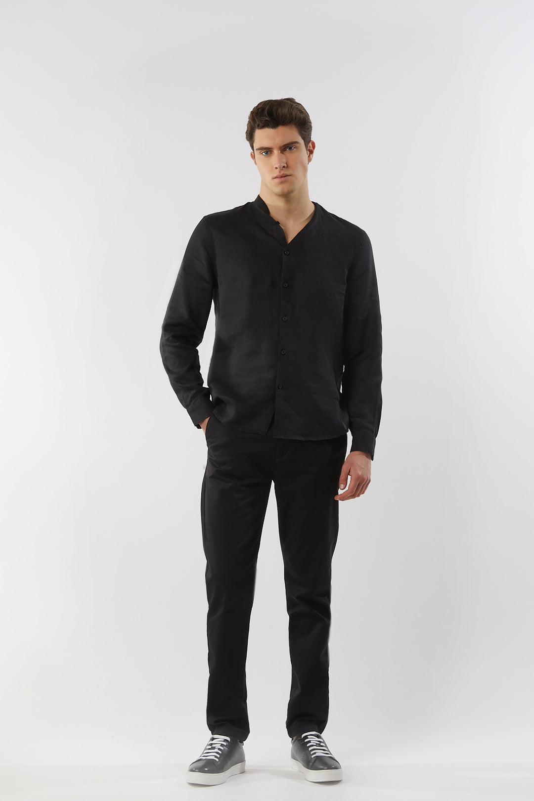 Camicia coreana in lino