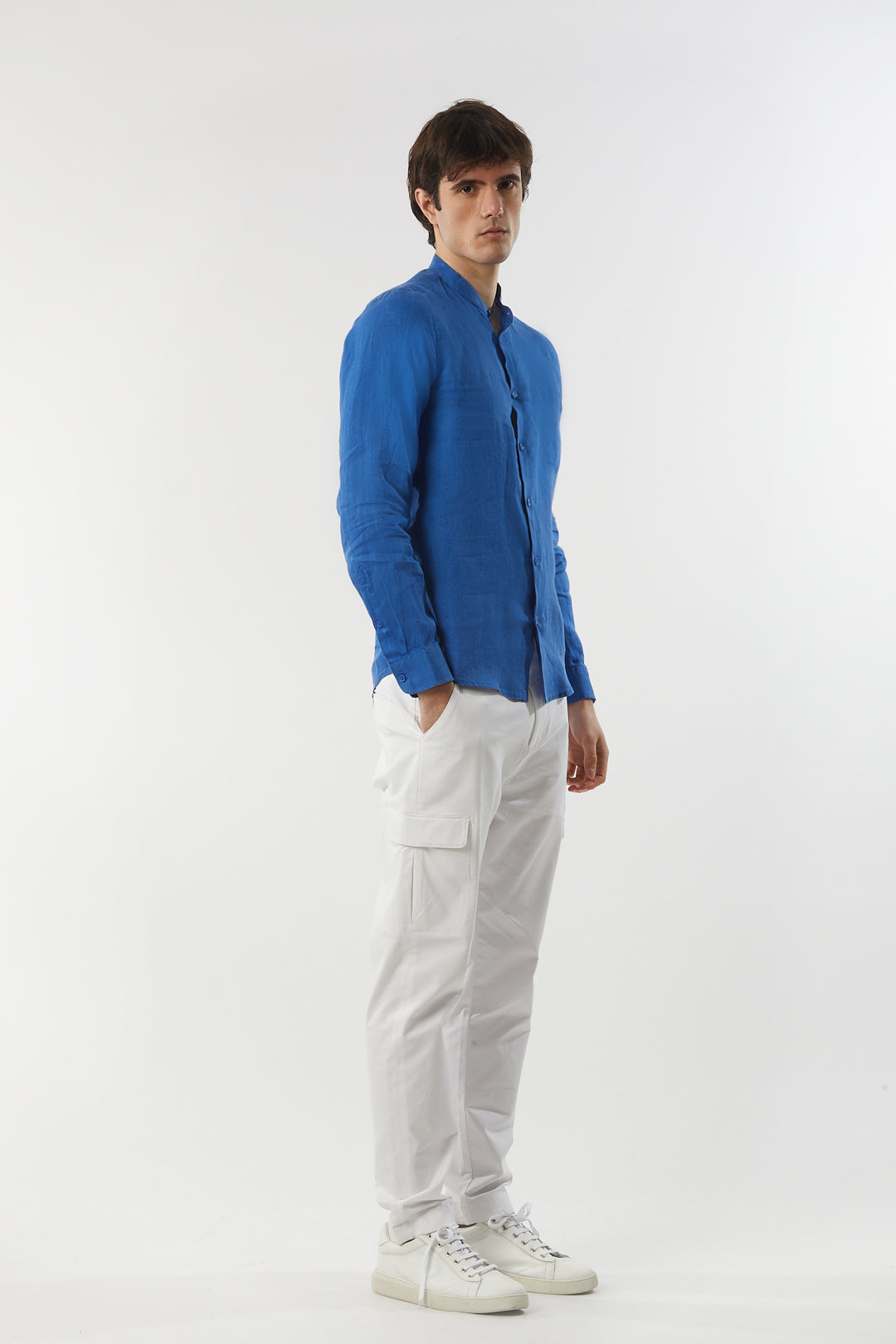 Camicia coreana in lino