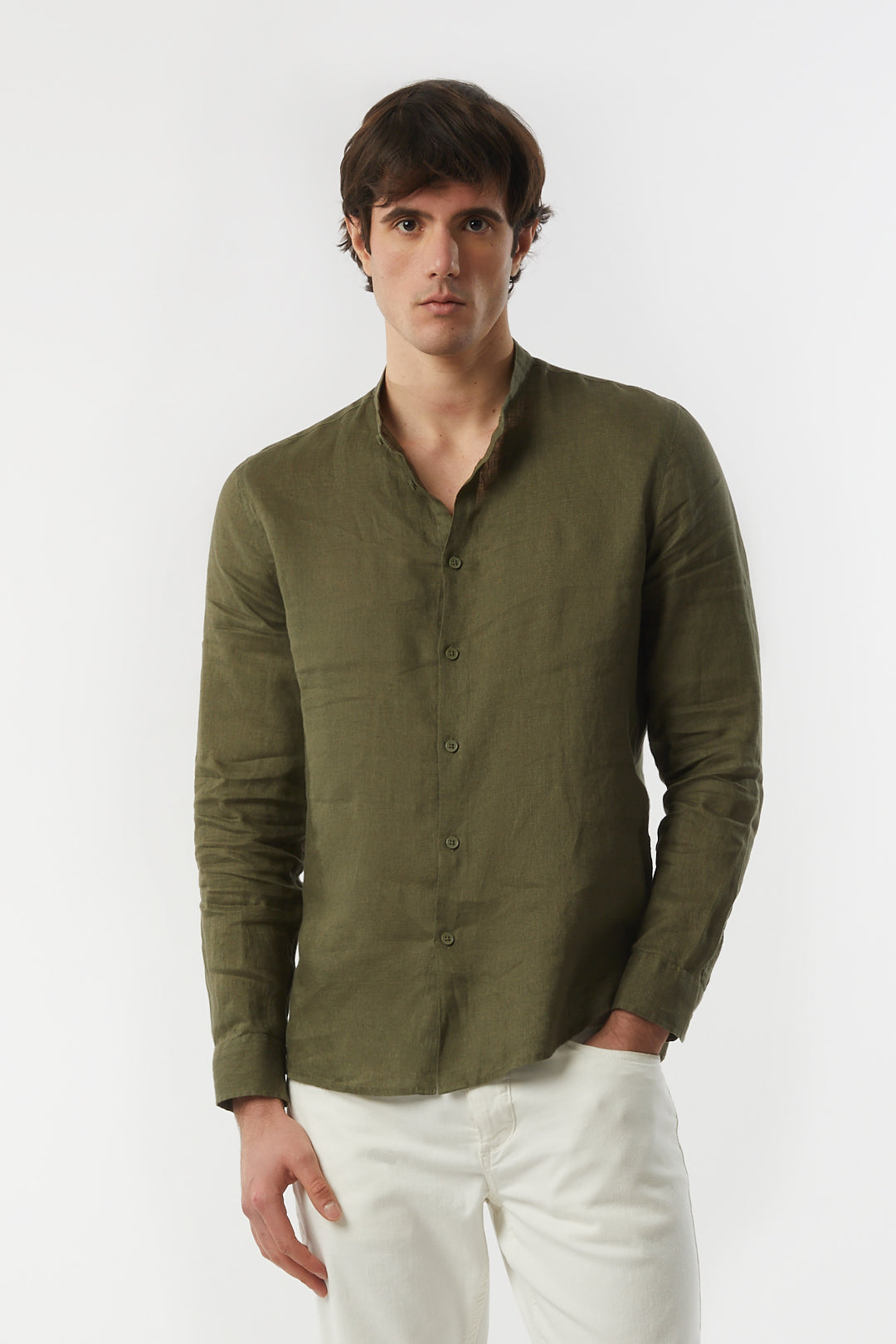 Camicia coreana in lino
