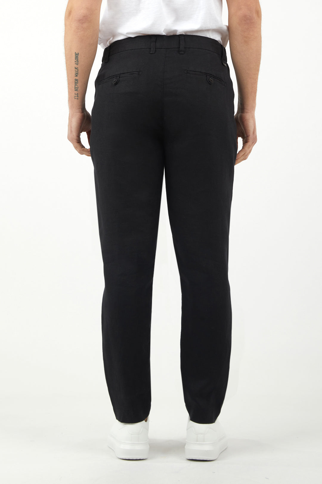 Pantaloni chinos in lino basic