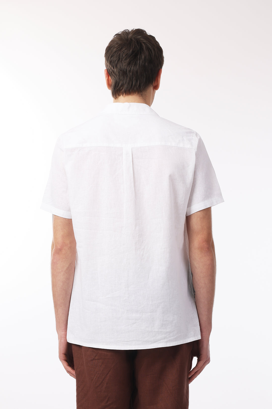Camicia bowling misto lino