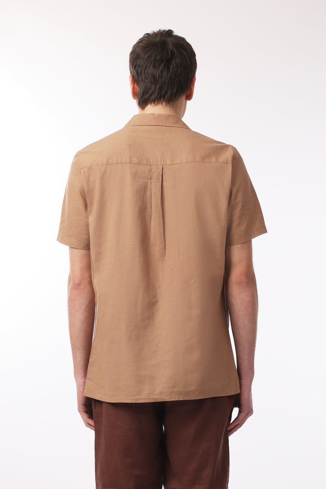 Camicia bowling misto lino