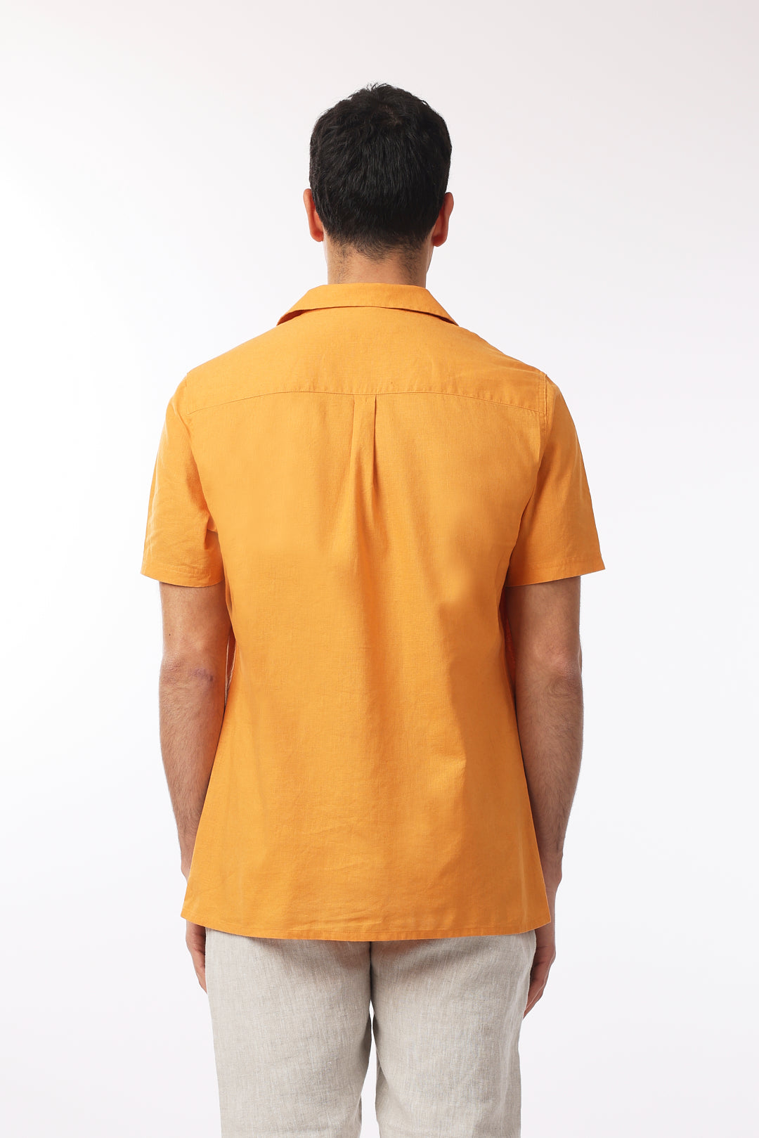 Camicia bowling misto lino