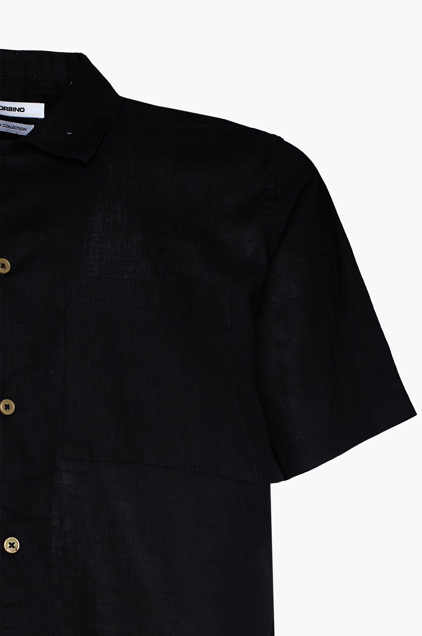 Camicia bowling misto lino