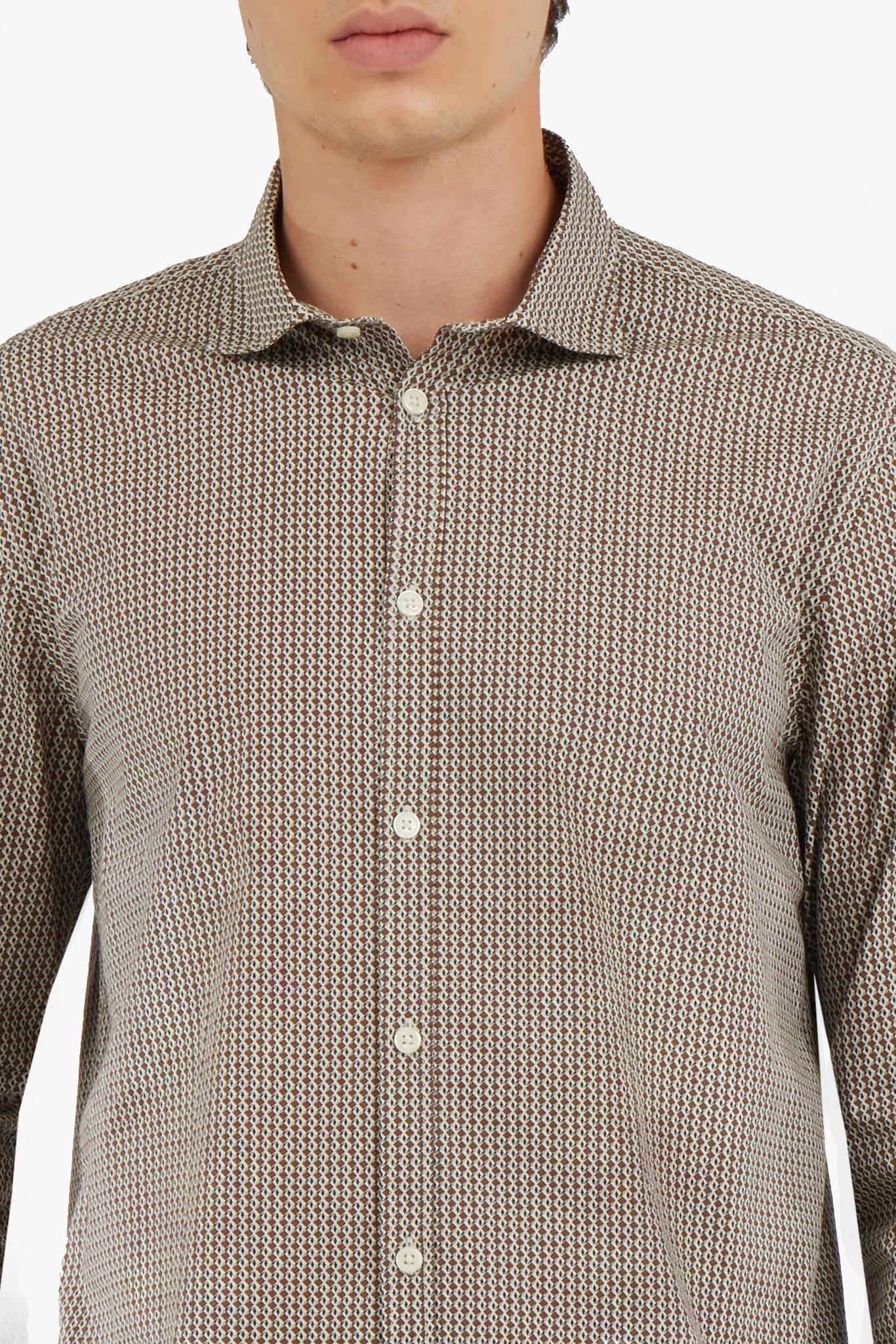 Camicia regular fit microfantasia