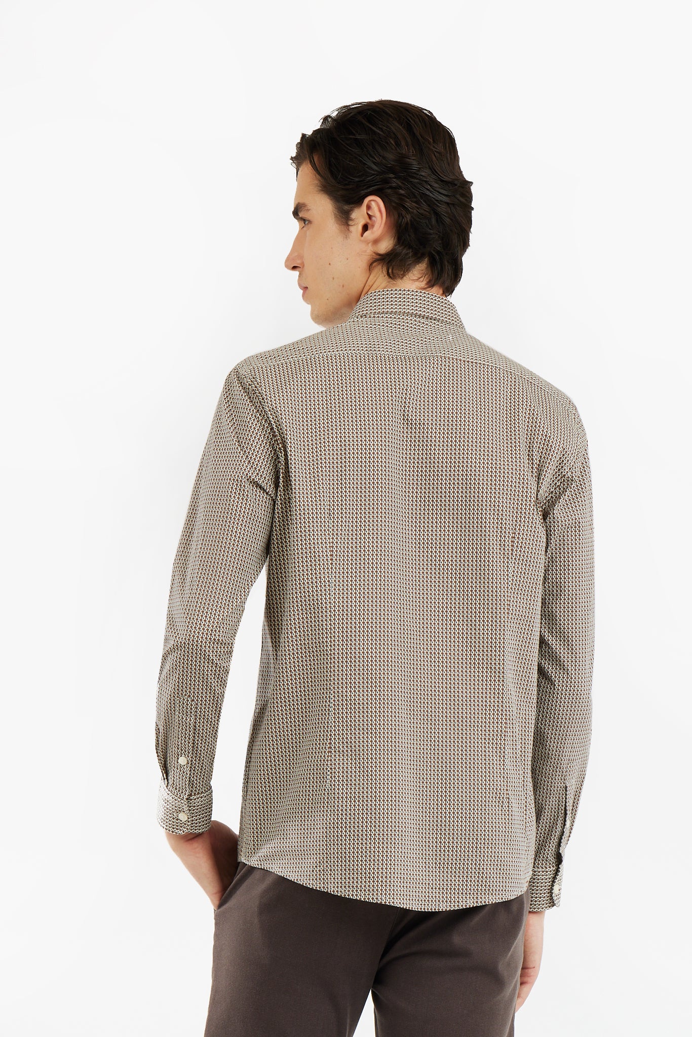Camicia regular fit microfantasia
