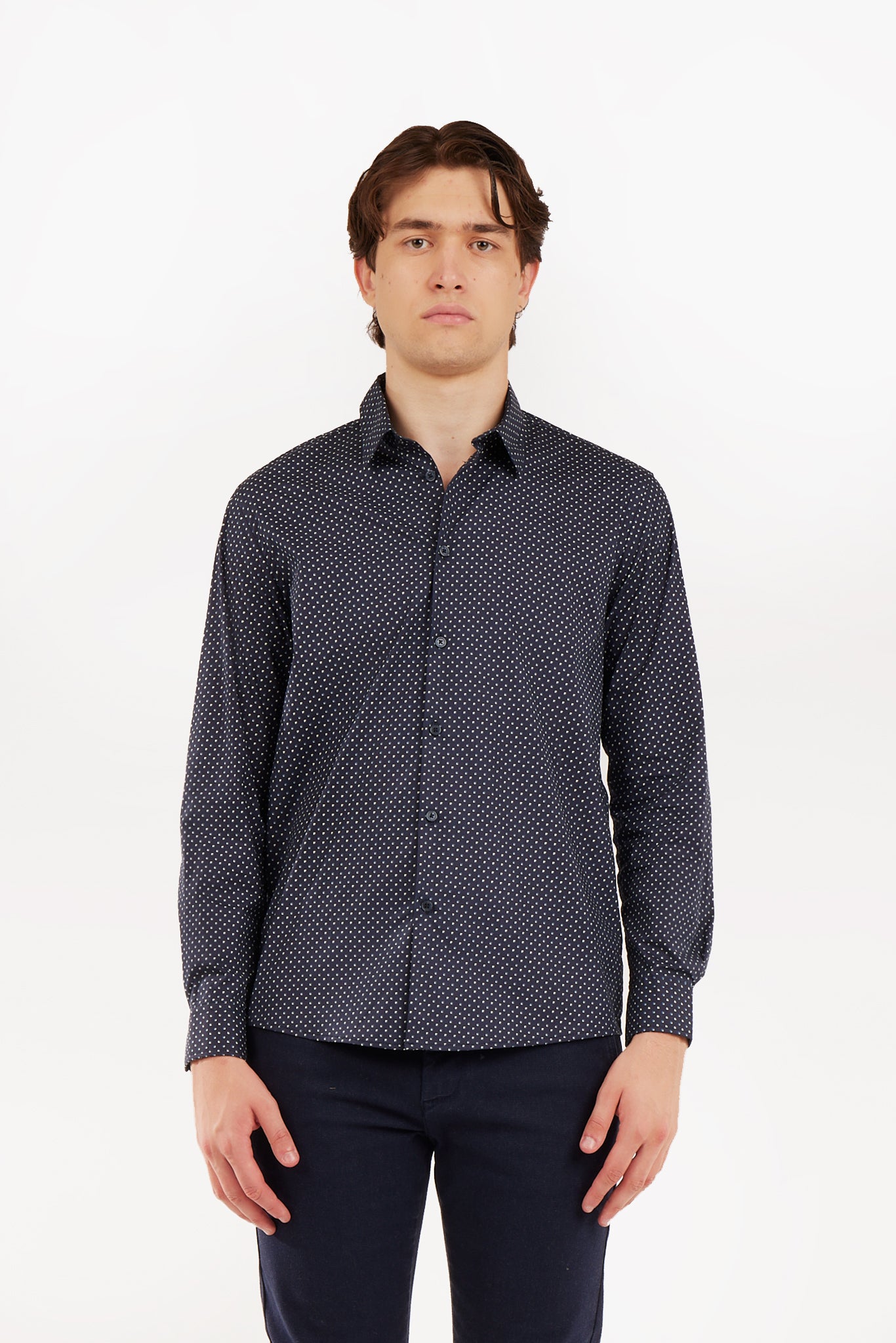 Camicia regular fit microfantasia
